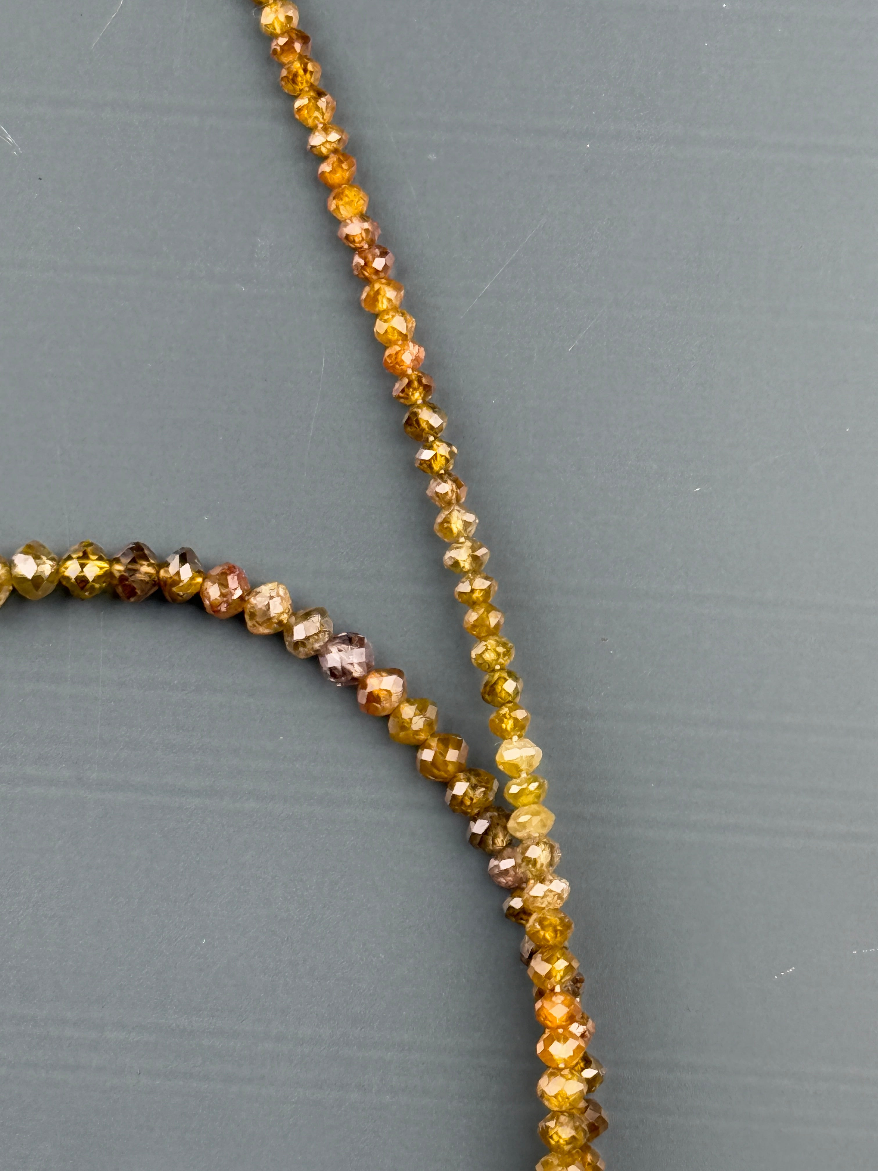 2.5 MM Round Beads Rose Cut Yellow Brown Natural Polished Diamond