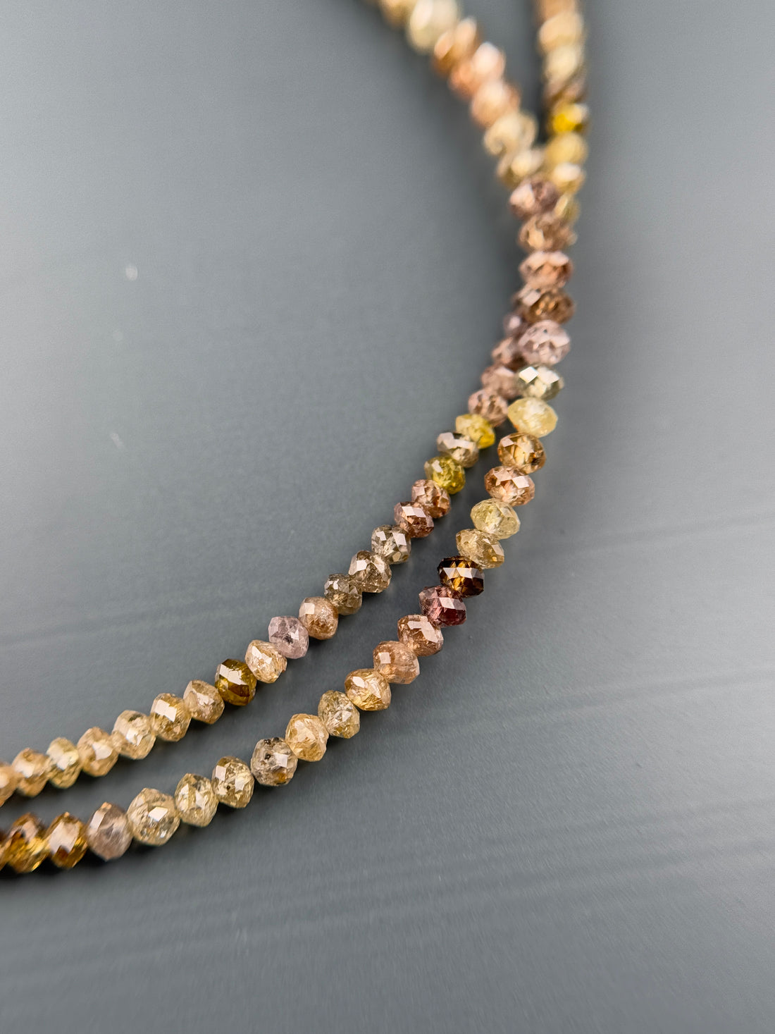 2.5 MM Round Beads Rose Cut Mix Natural Fancy Diamond