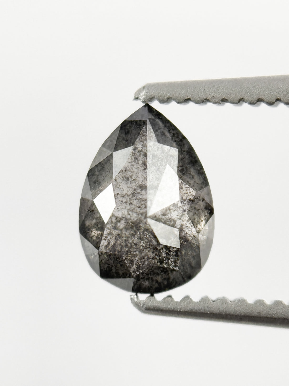 0.76 Ct Pear Rose Cut Grey Natural Inspire Diamond