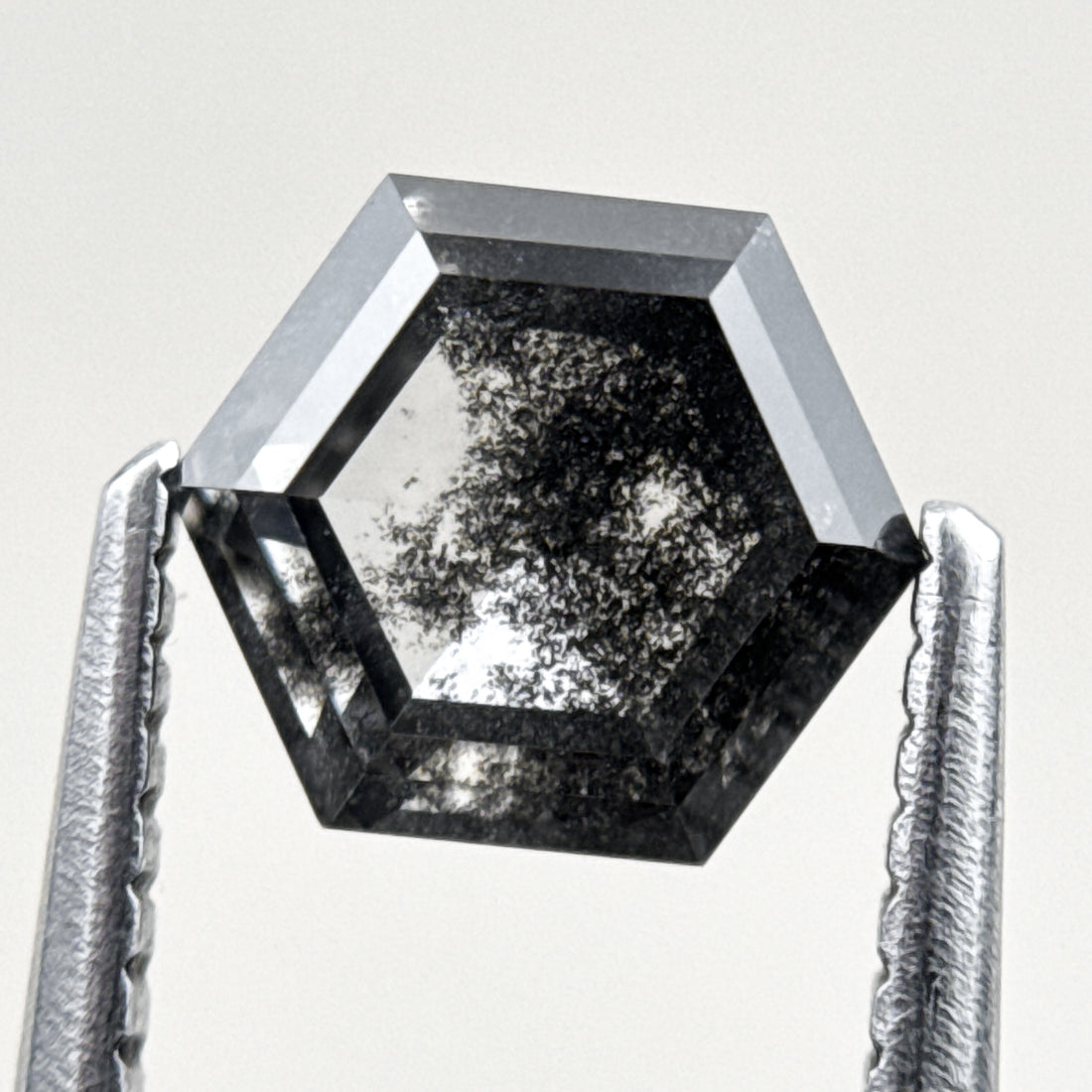 1.35 Ct Hexagon Rose Cut Grey Natural Minimal Diamond