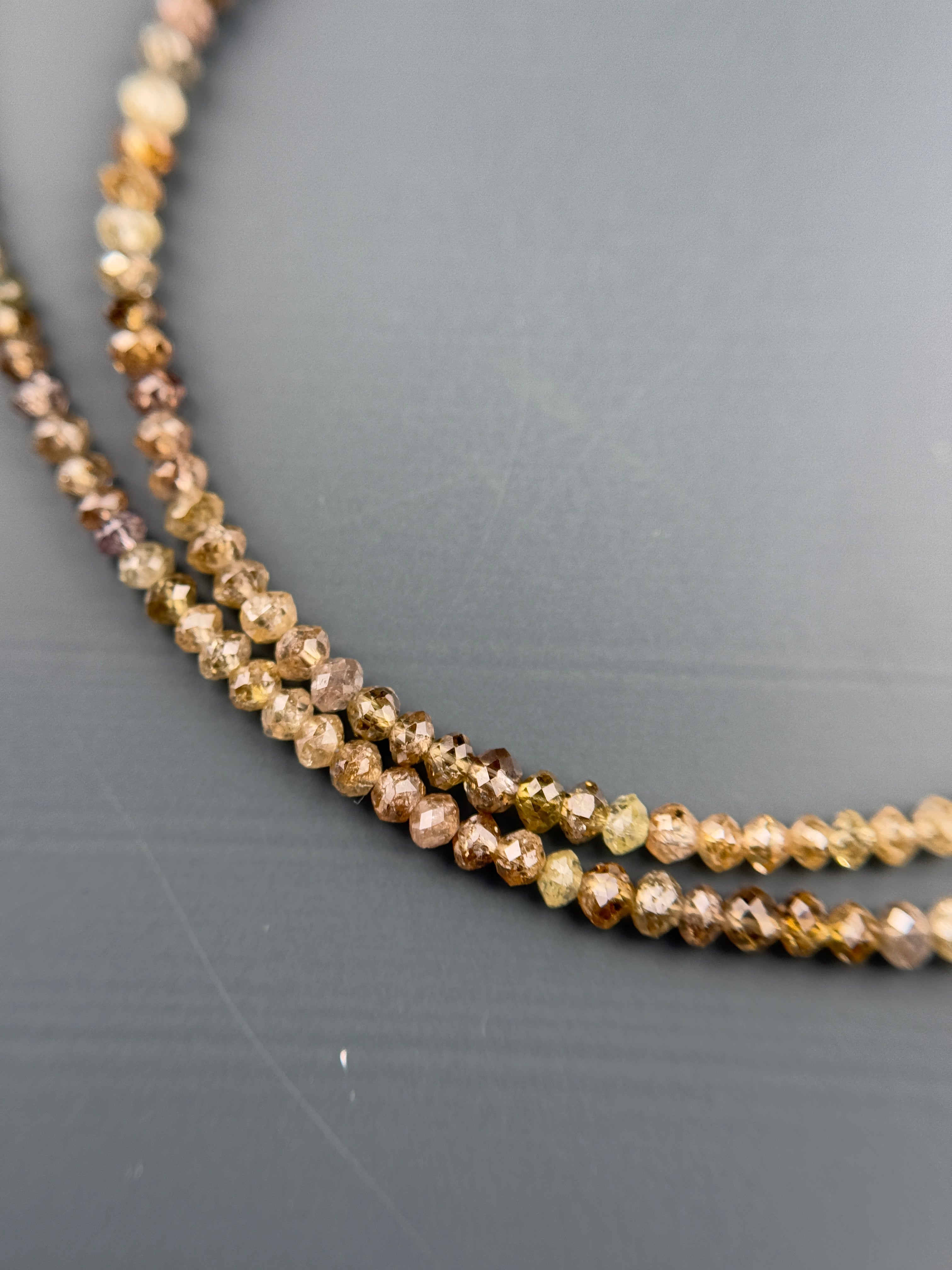 2.5 MM Round Beads Rose Cut Mix Natural Fancy Diamond