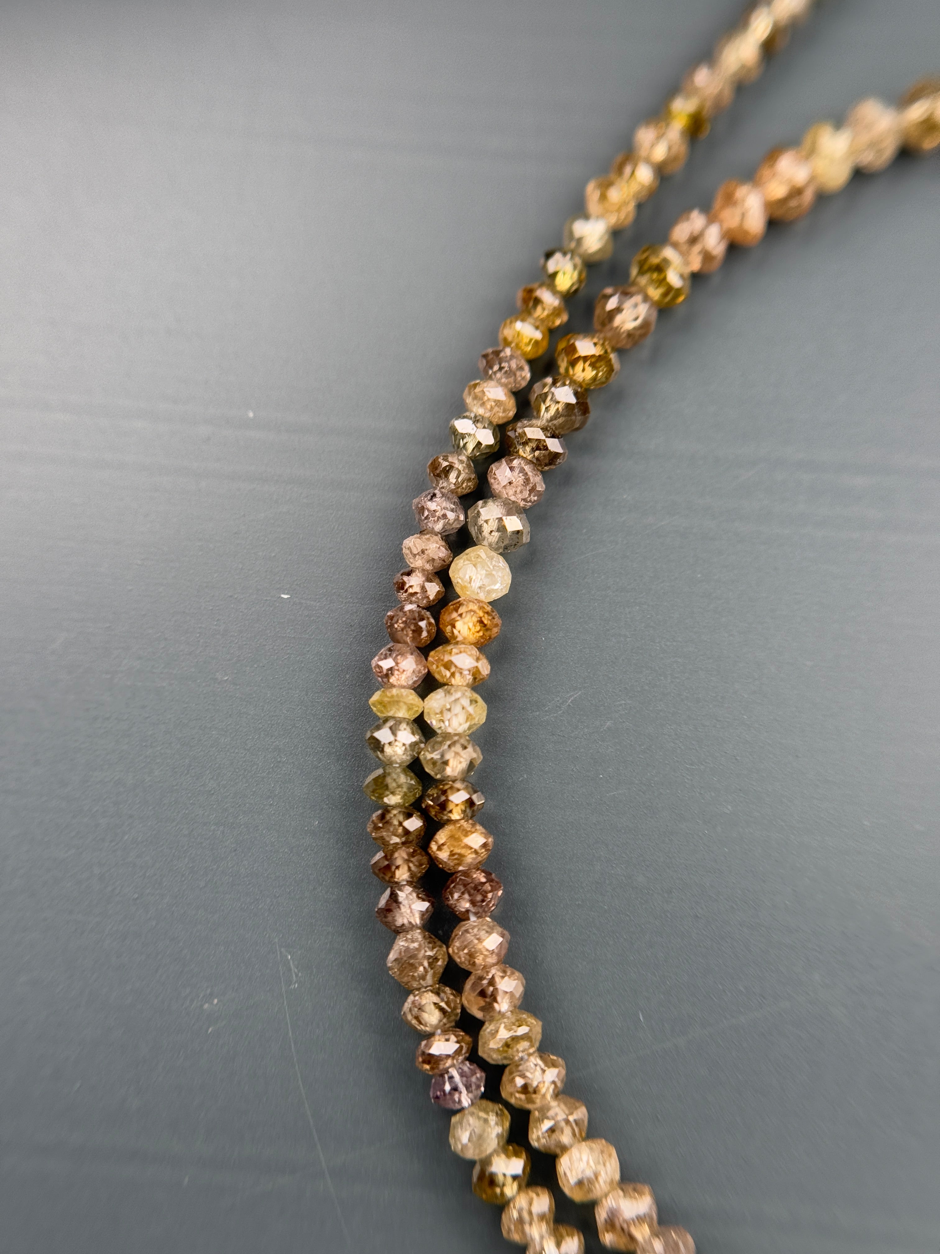 2.5 MM Round Beads Rose Cut Mix Natural Fancy Diamond