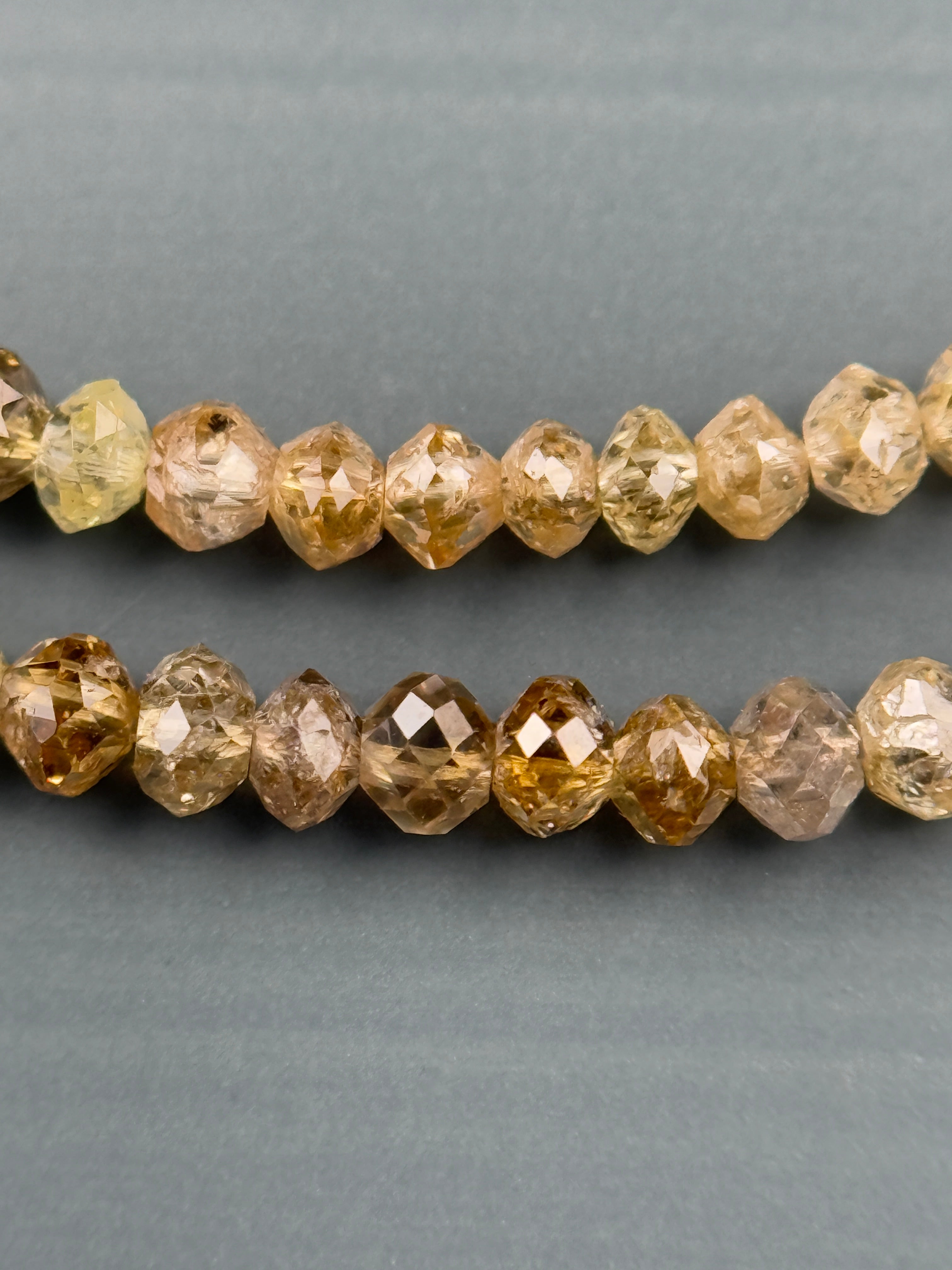 2.5 MM Round Beads Rose Cut Mix Natural Fancy Diamond