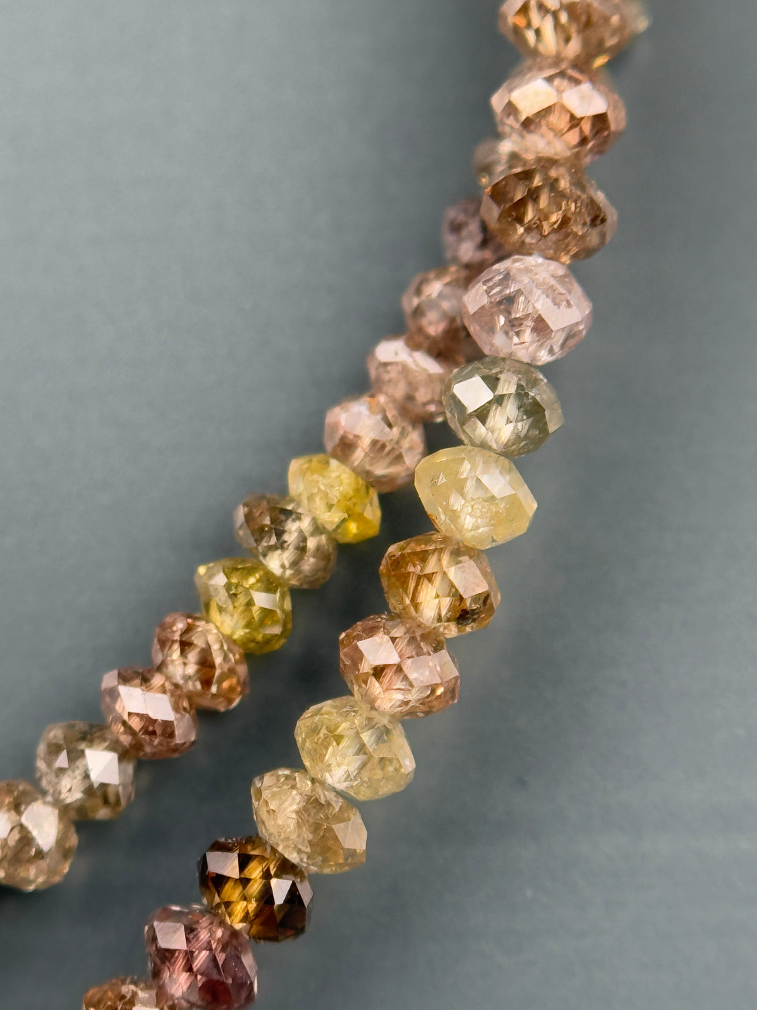 2.5 MM Round Beads Rose Cut Mix Natural Fancy Diamond