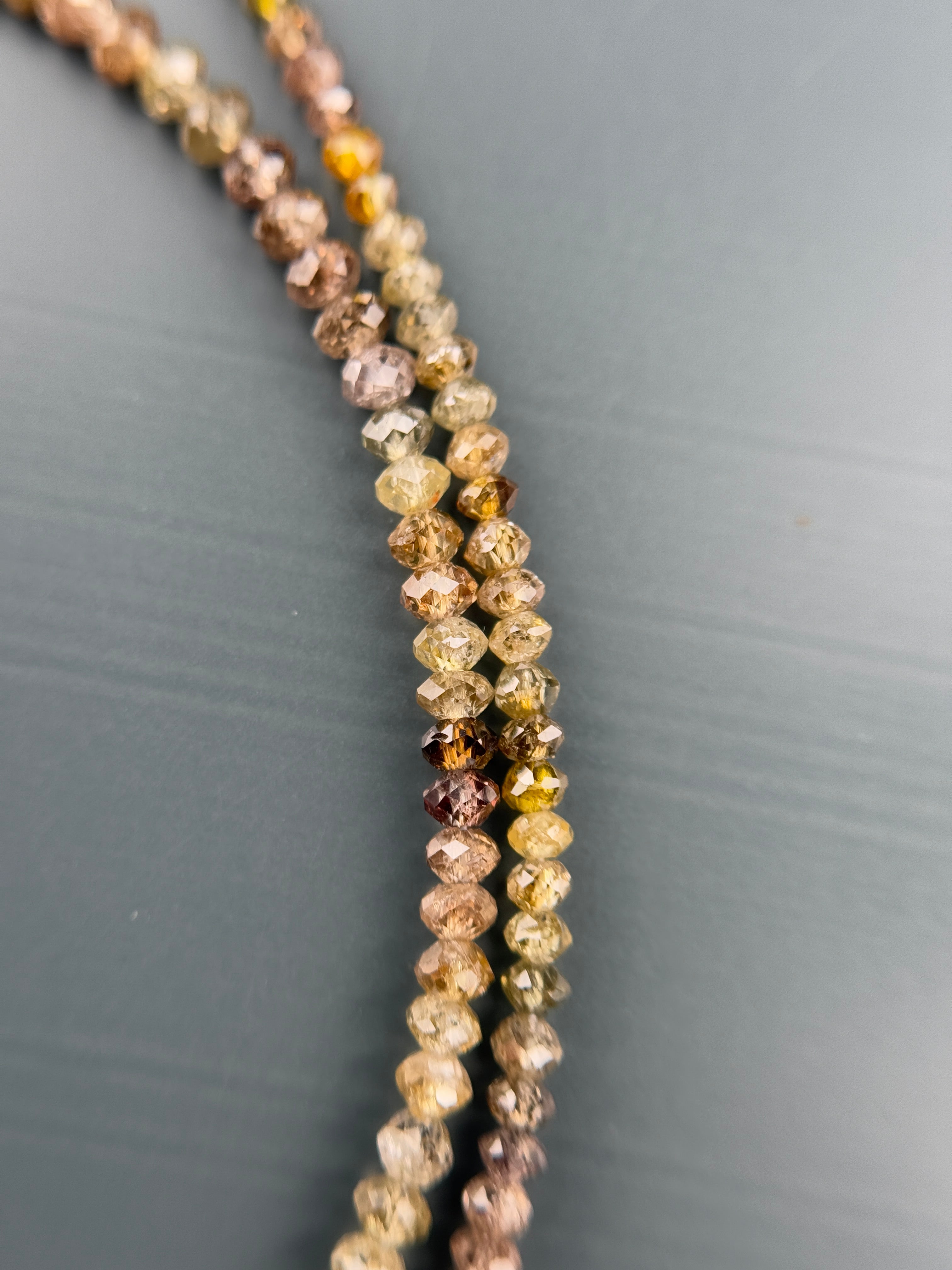 2.5 MM Round Beads Rose Cut Mix Natural Fancy Diamond