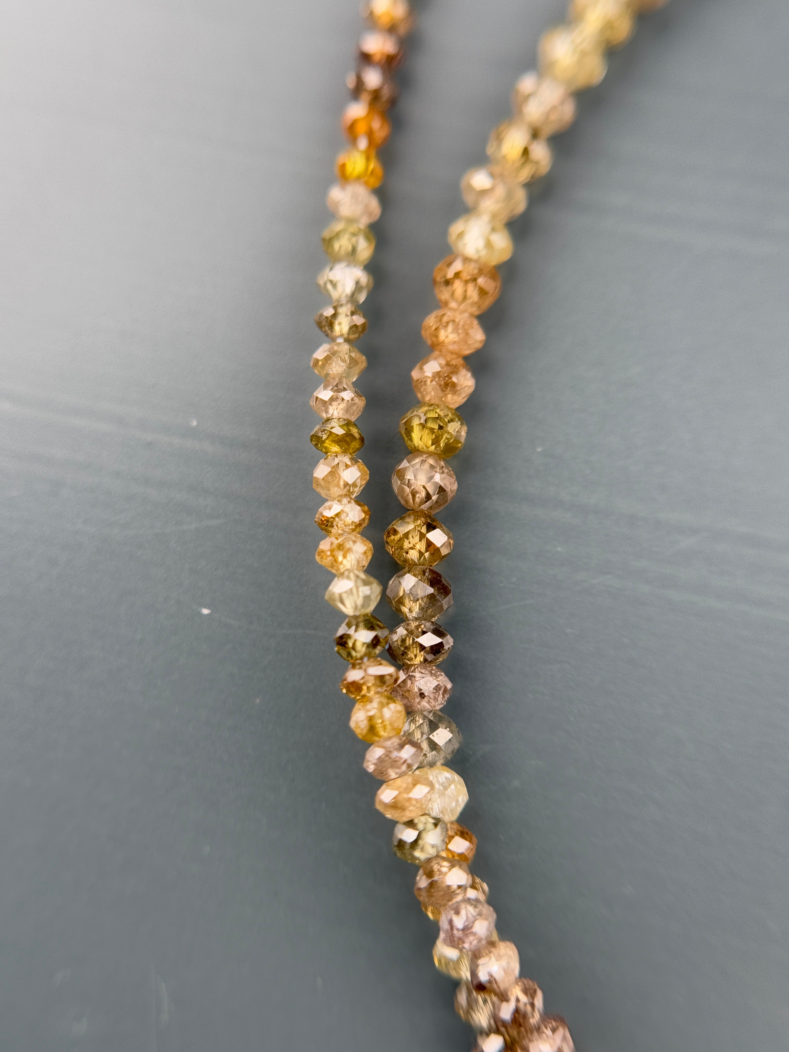 2.5 MM Round Beads Rose Cut Mix Natural Fancy Diamond