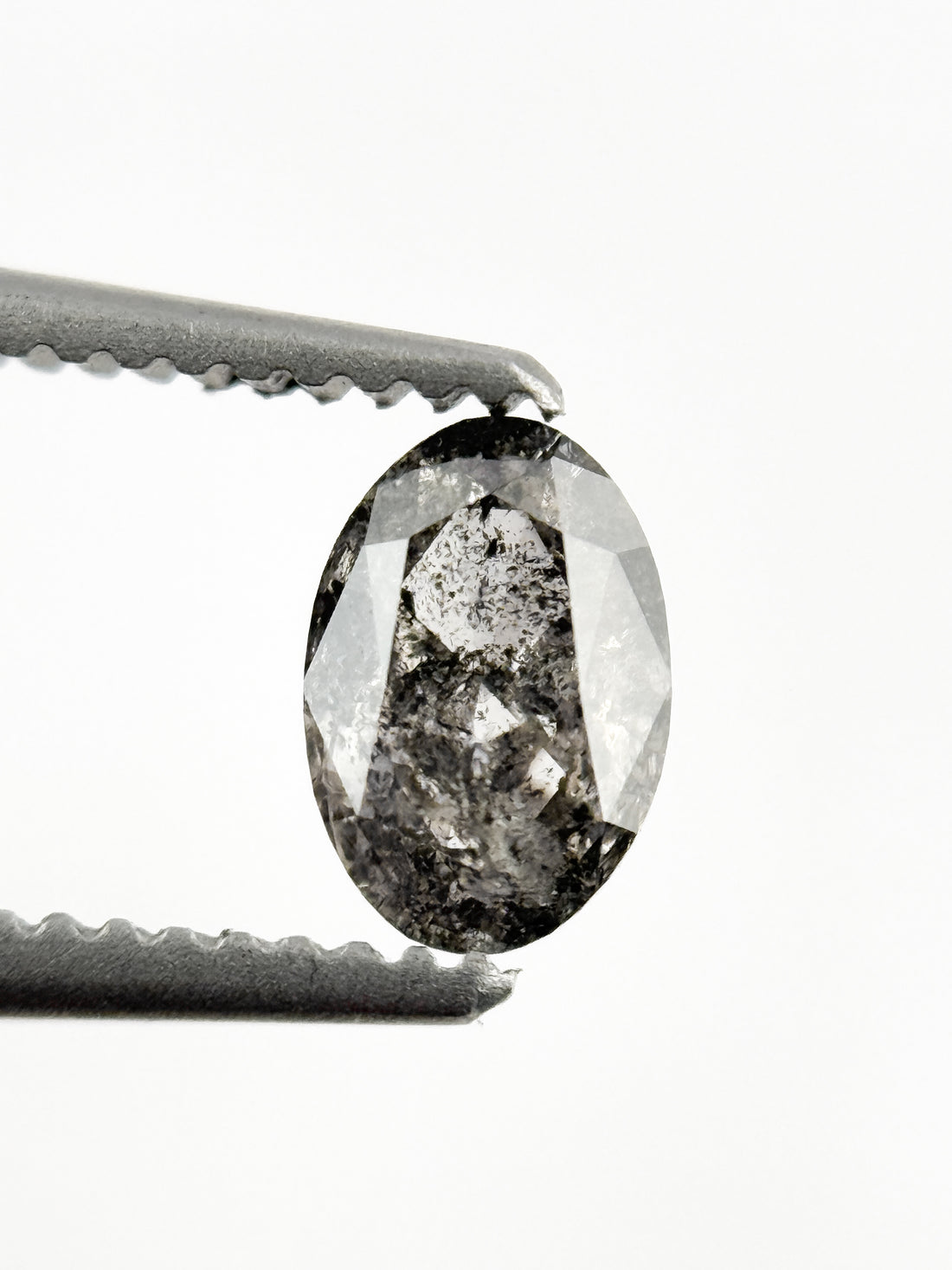 0.46 Ct Oval Rose Cut Grey Natural Minimalist Diamond