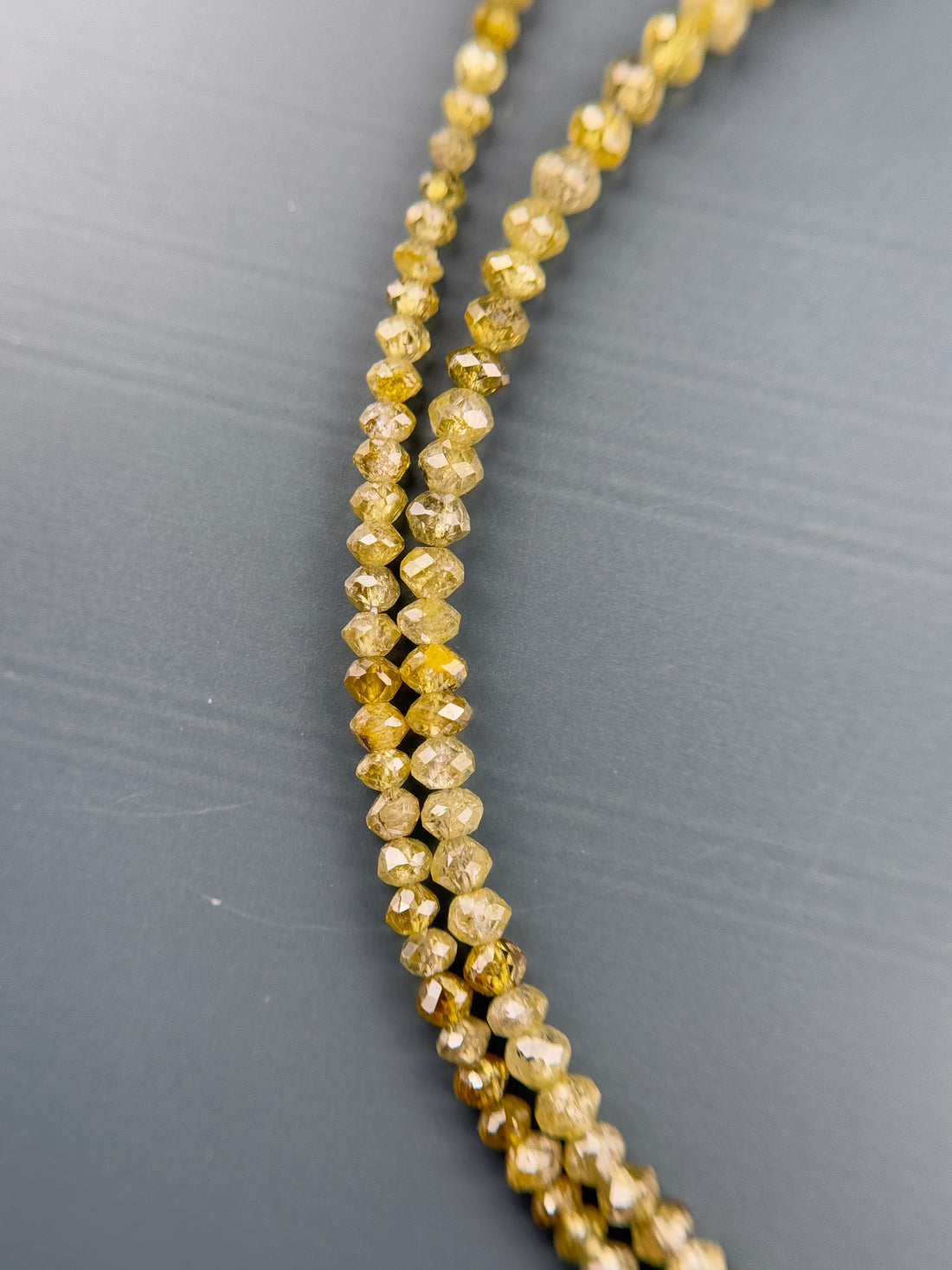 2.5 MM Round Beads Rose Cut Yellow Natural Fancy Diamond