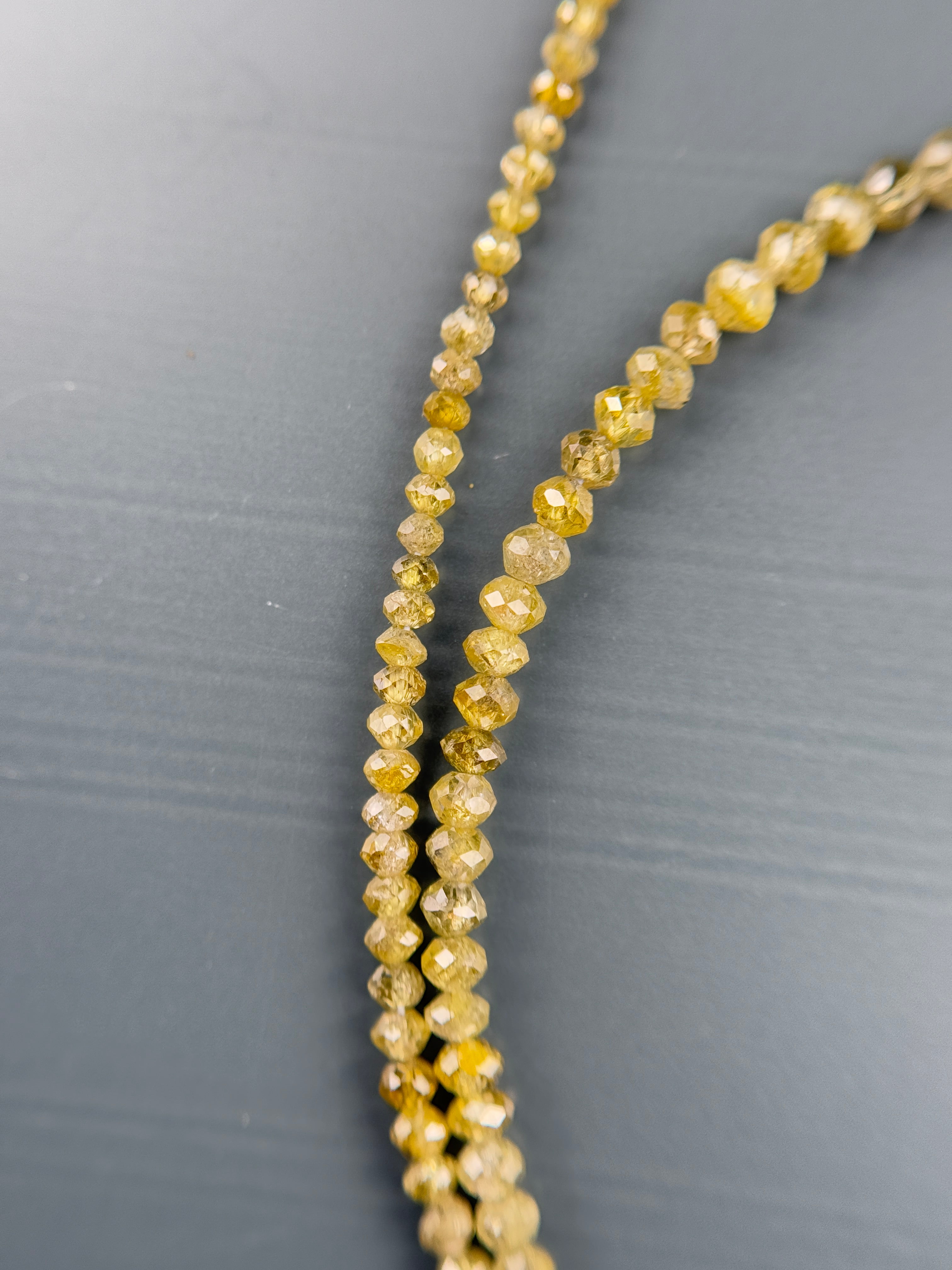 2.5 MM Round Beads Rose Cut Yellow Natural Fancy Diamond