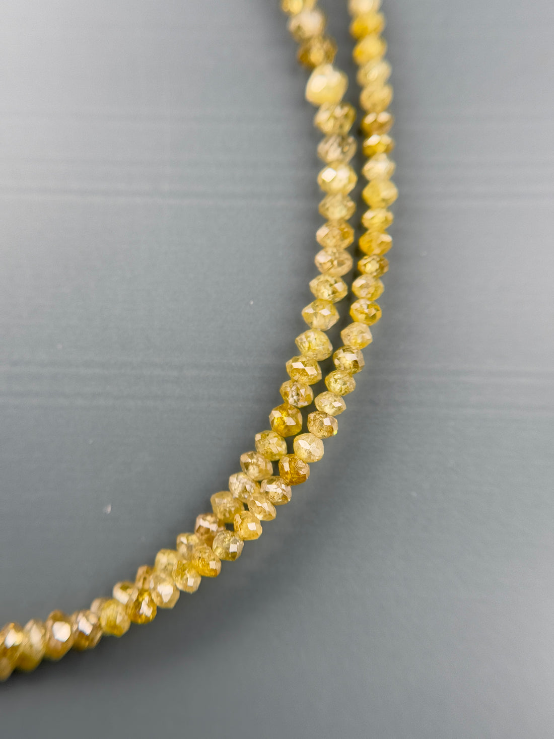 2.5 MM Round Beads Rose Cut Yellow Natural Fancy Diamond