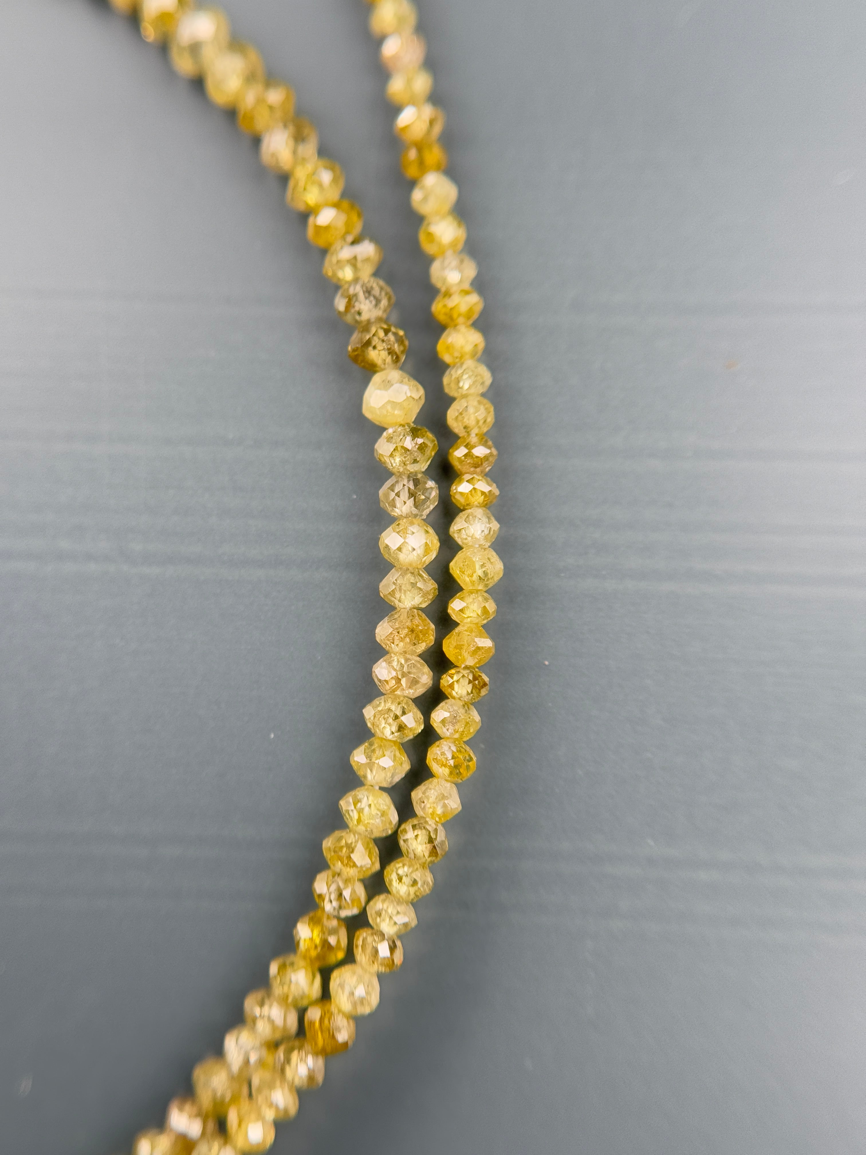 2.5 MM Round Beads Rose Cut Yellow Natural Fancy Diamond