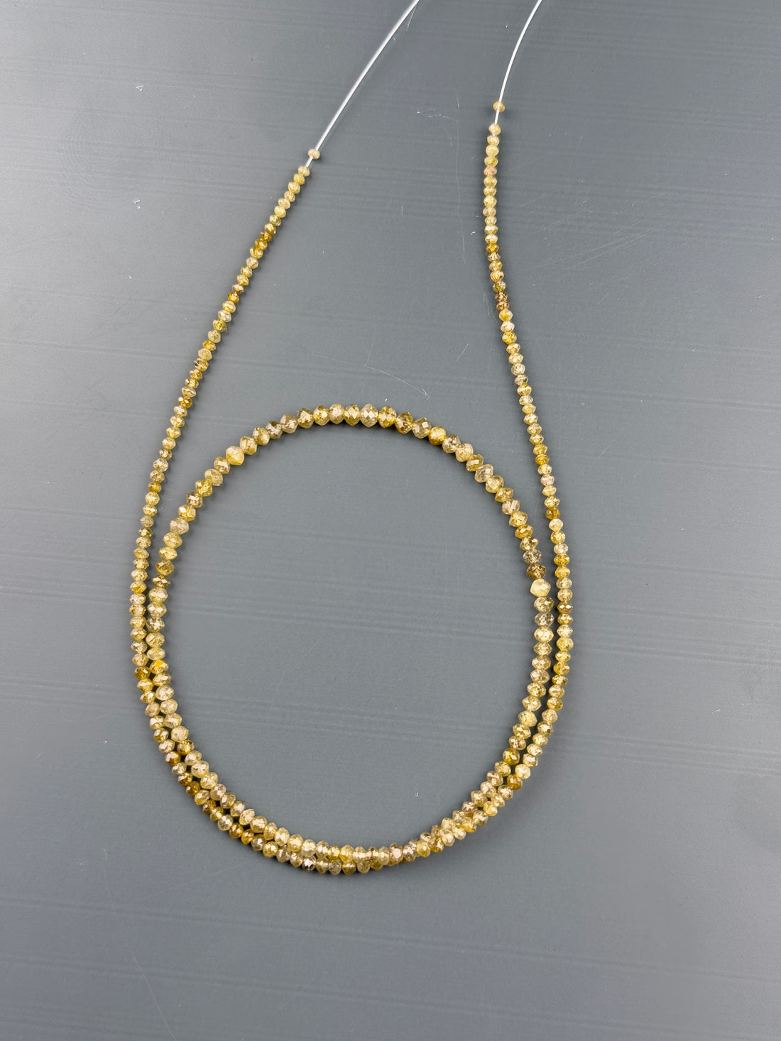 2.5 MM Round Beads Rose Cut Yellow Natural Fancy Diamond