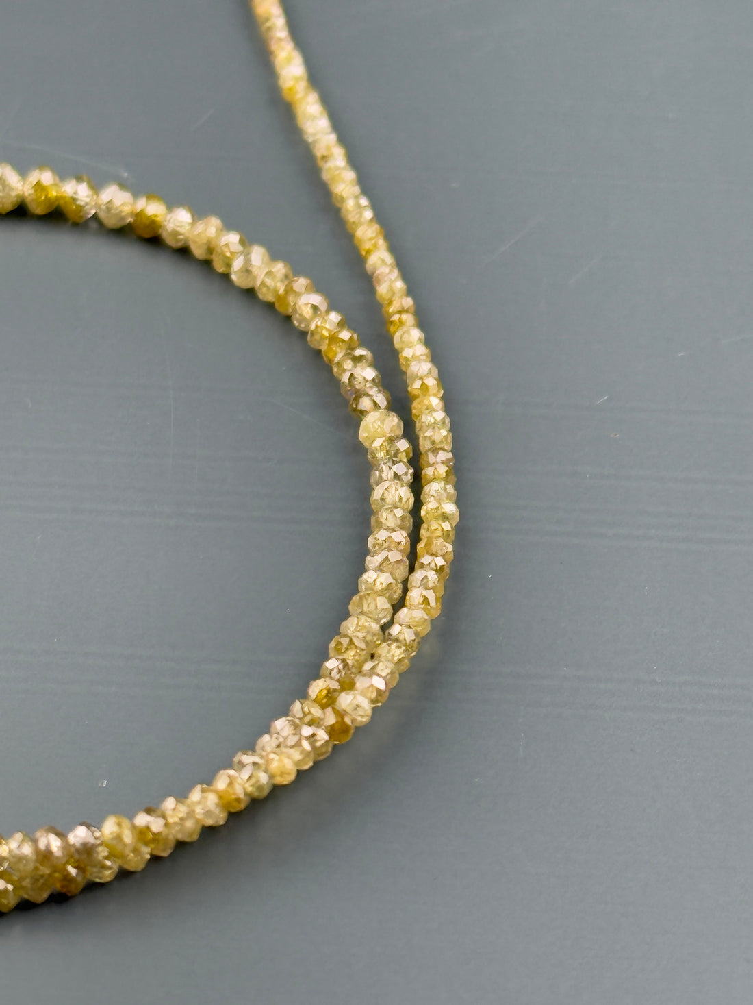 2.5 MM Round Beads Rose Cut Yellow Natural Fancy Diamond