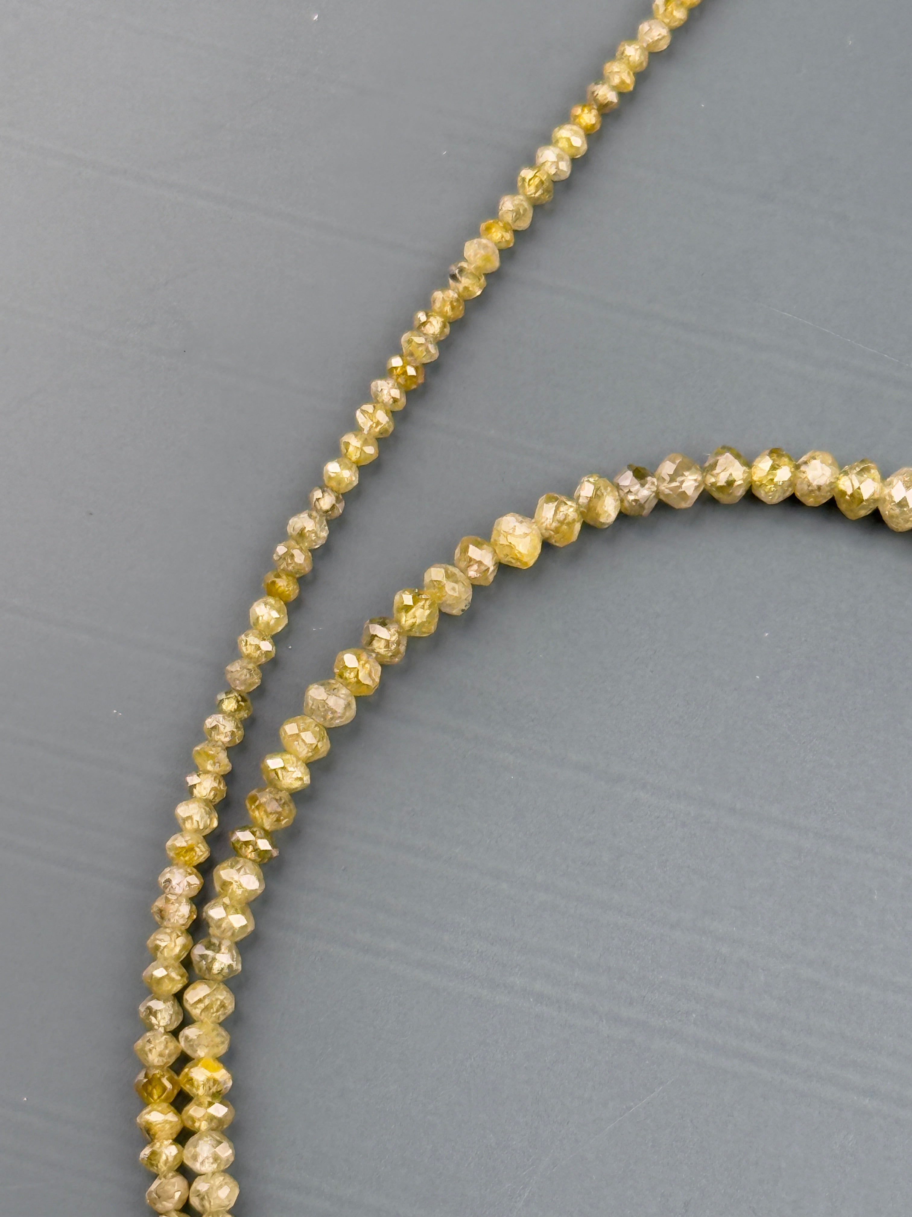 2.5 MM Round Beads Rose Cut Yellow Natural Fancy Diamond