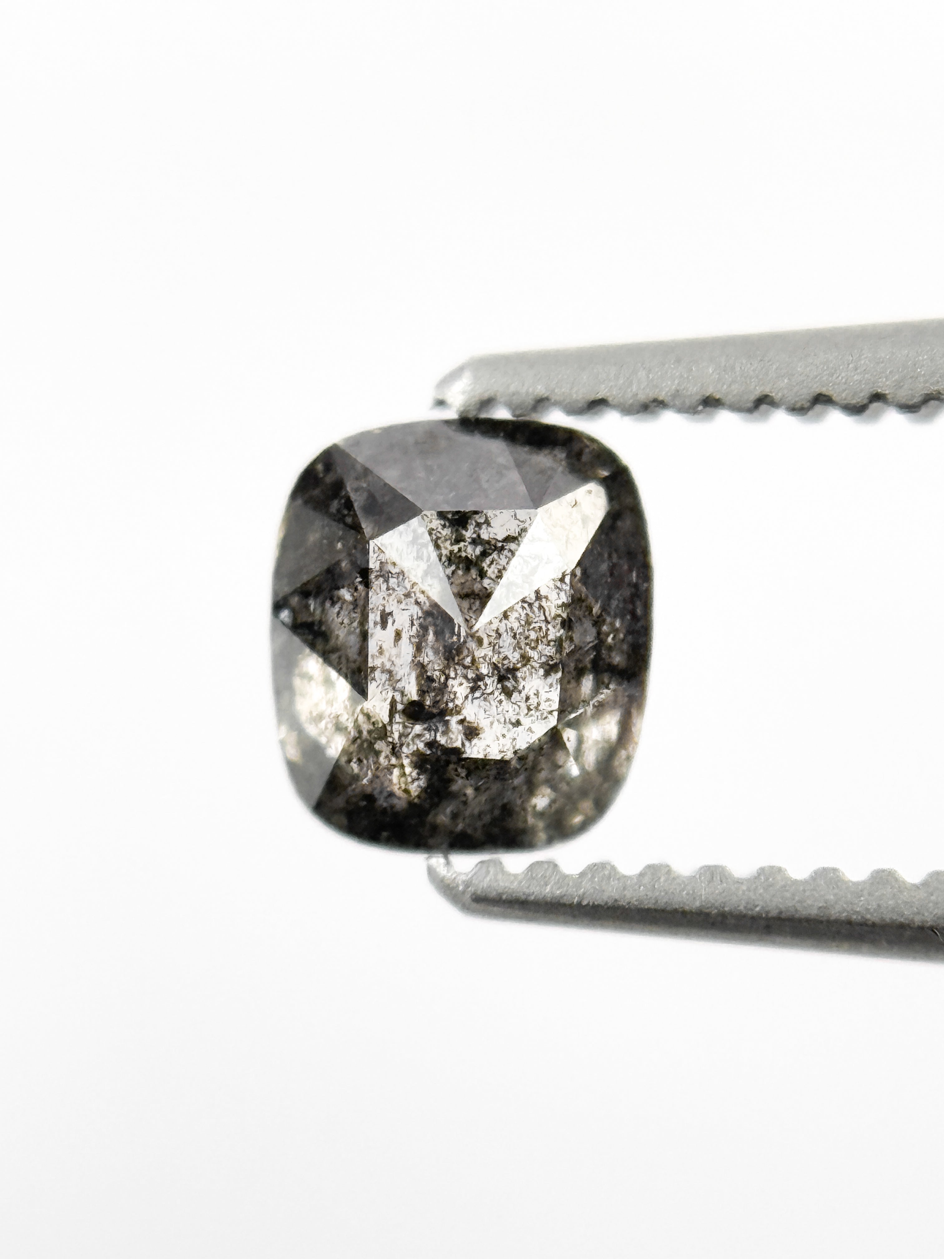 0.56 Ct Cushion Rose Cut Grey Natural Minimalist Diamond