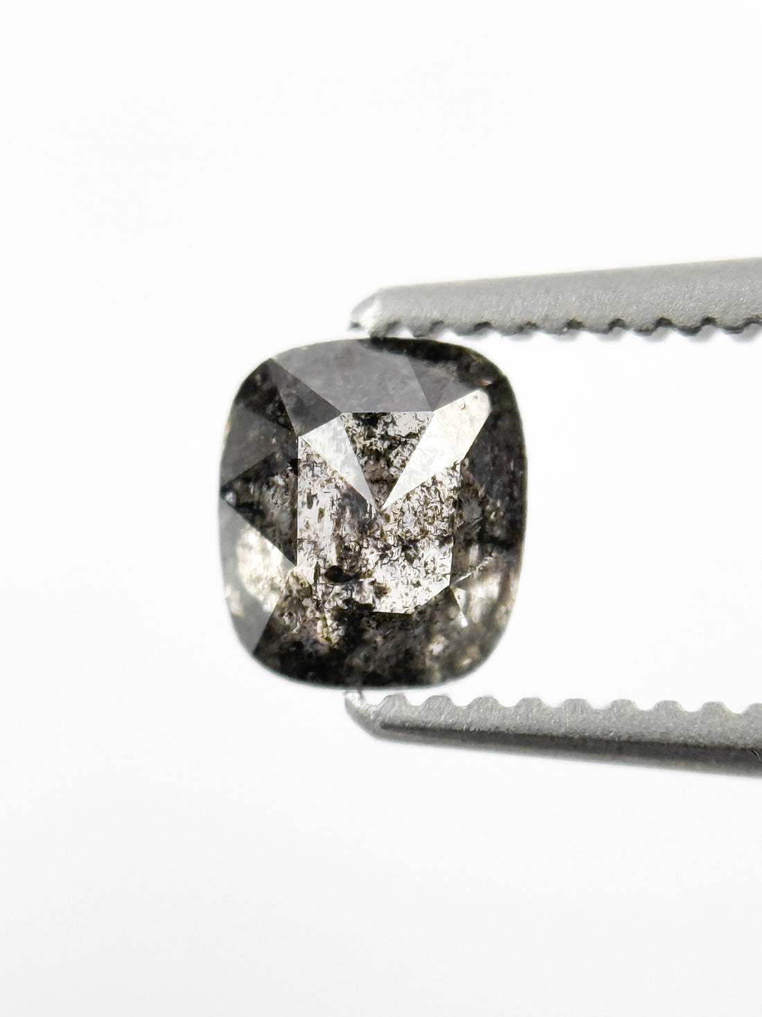 0.56 Ct Cushion Rose Cut Grey Natural Minimalist Diamond