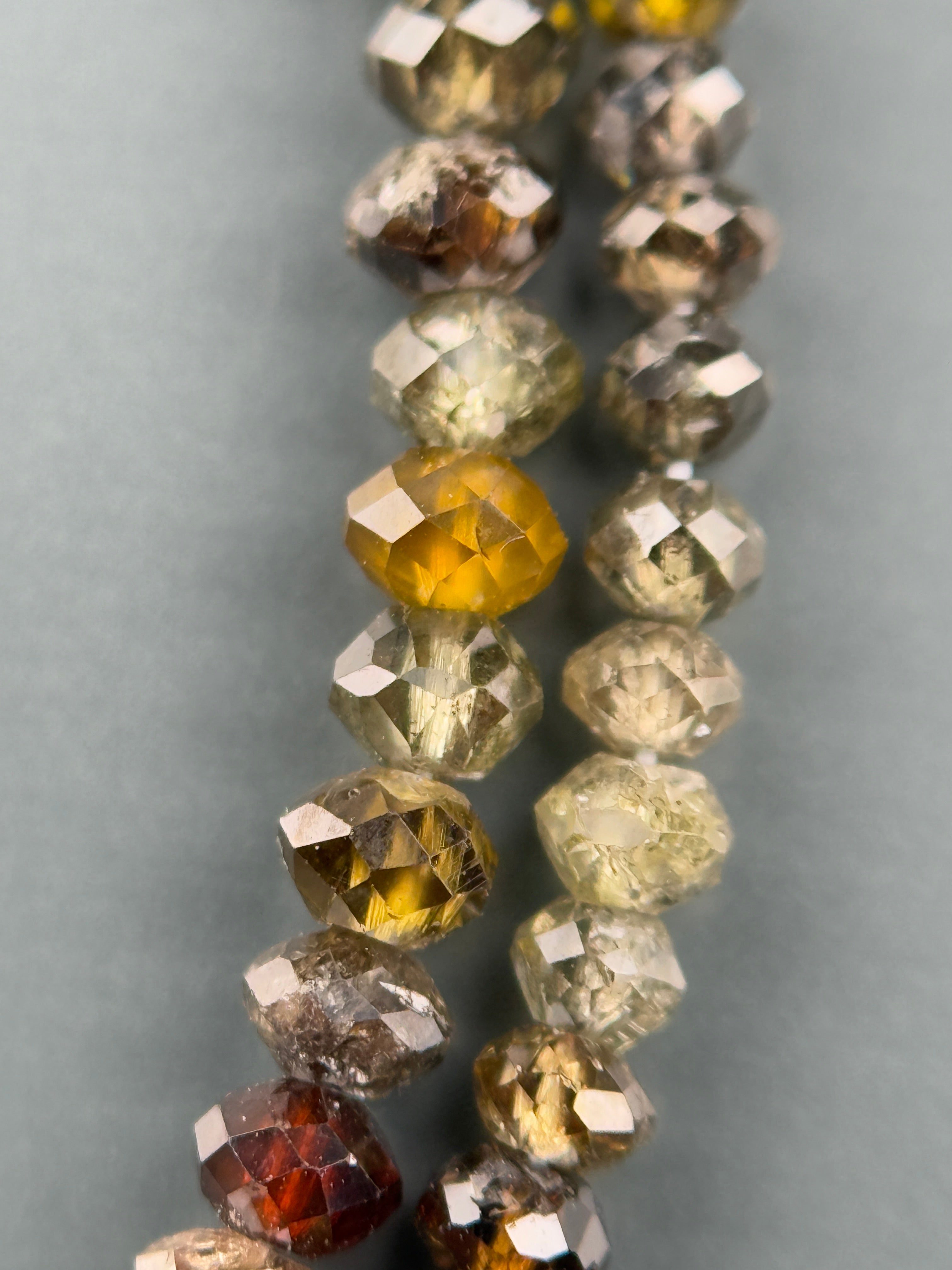 2 to 2.5 MM Round Beads Rose Cut Mix Natural Fancy Diamond