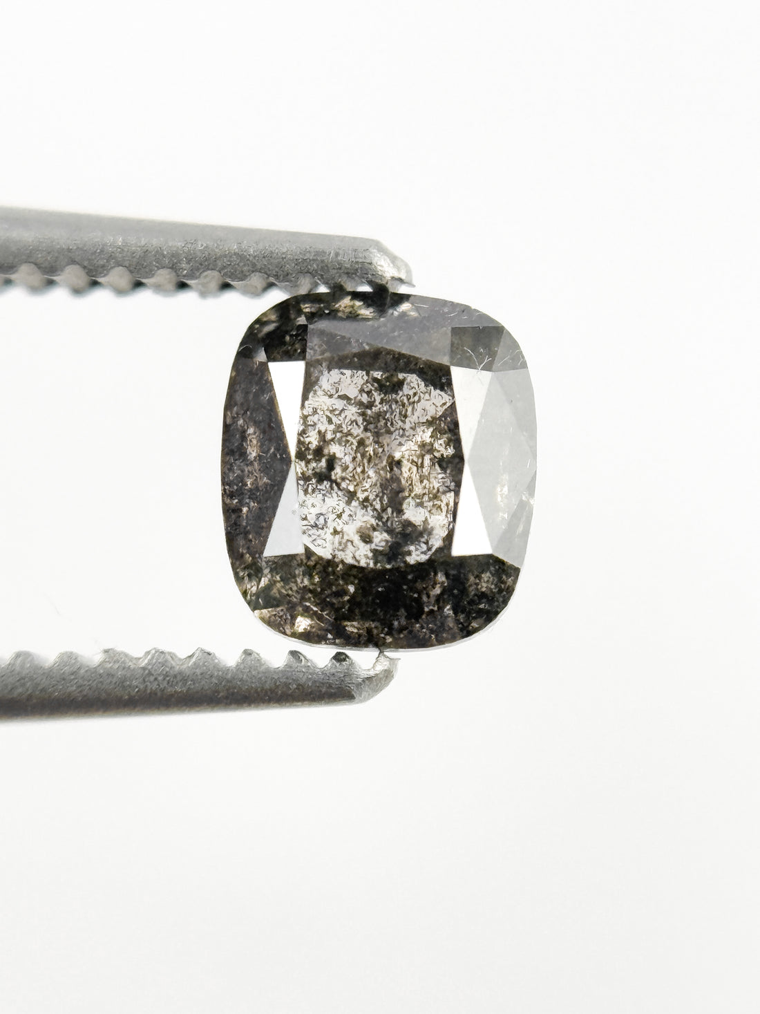 0.56 Ct Cushion Rose Cut Grey Natural Minimalist Diamond