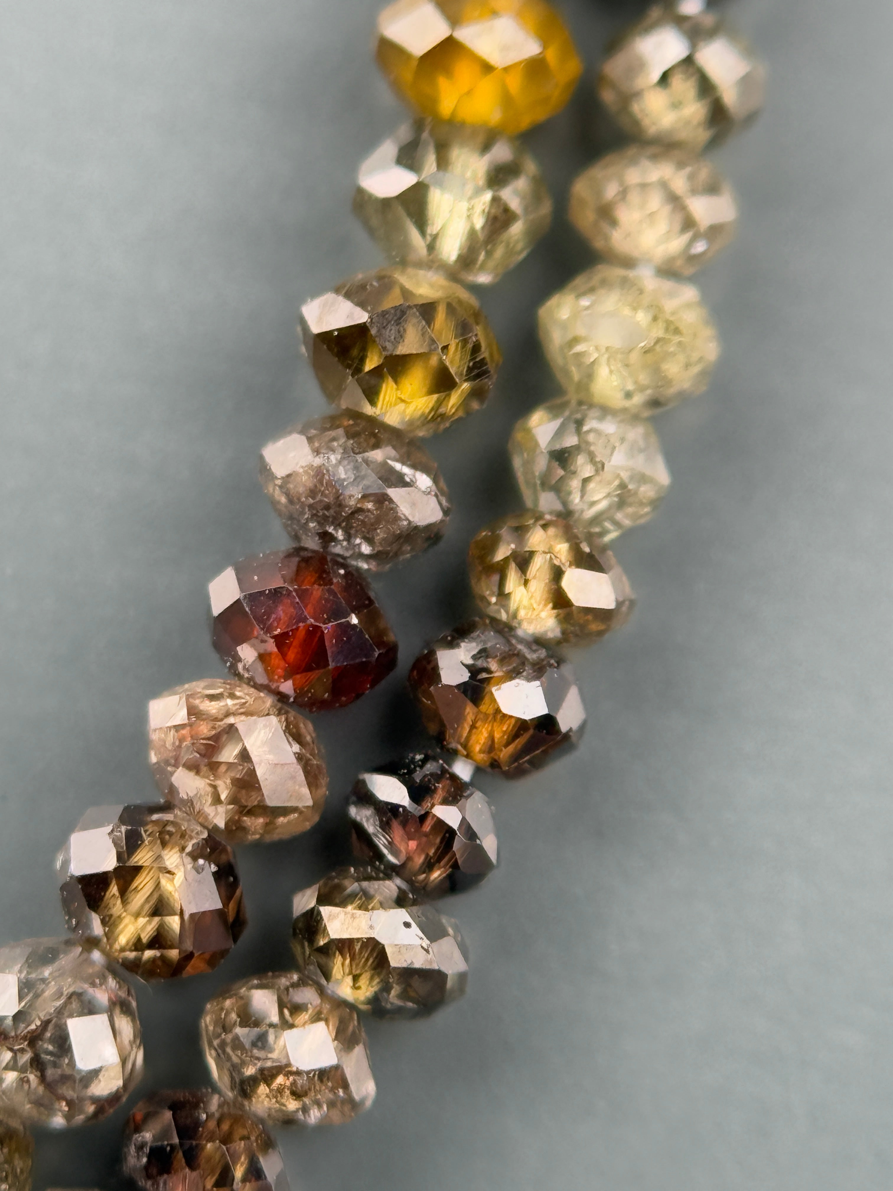 2 to 2.5 MM Round Beads Rose Cut Mix Natural Fancy Diamond