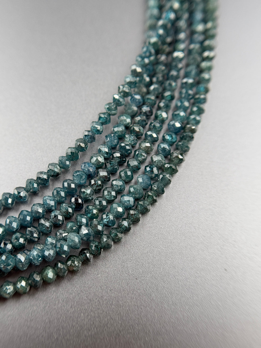 2 to 2.5 MM Round Beads Rose Cut Blue Natural Minimal Diamond