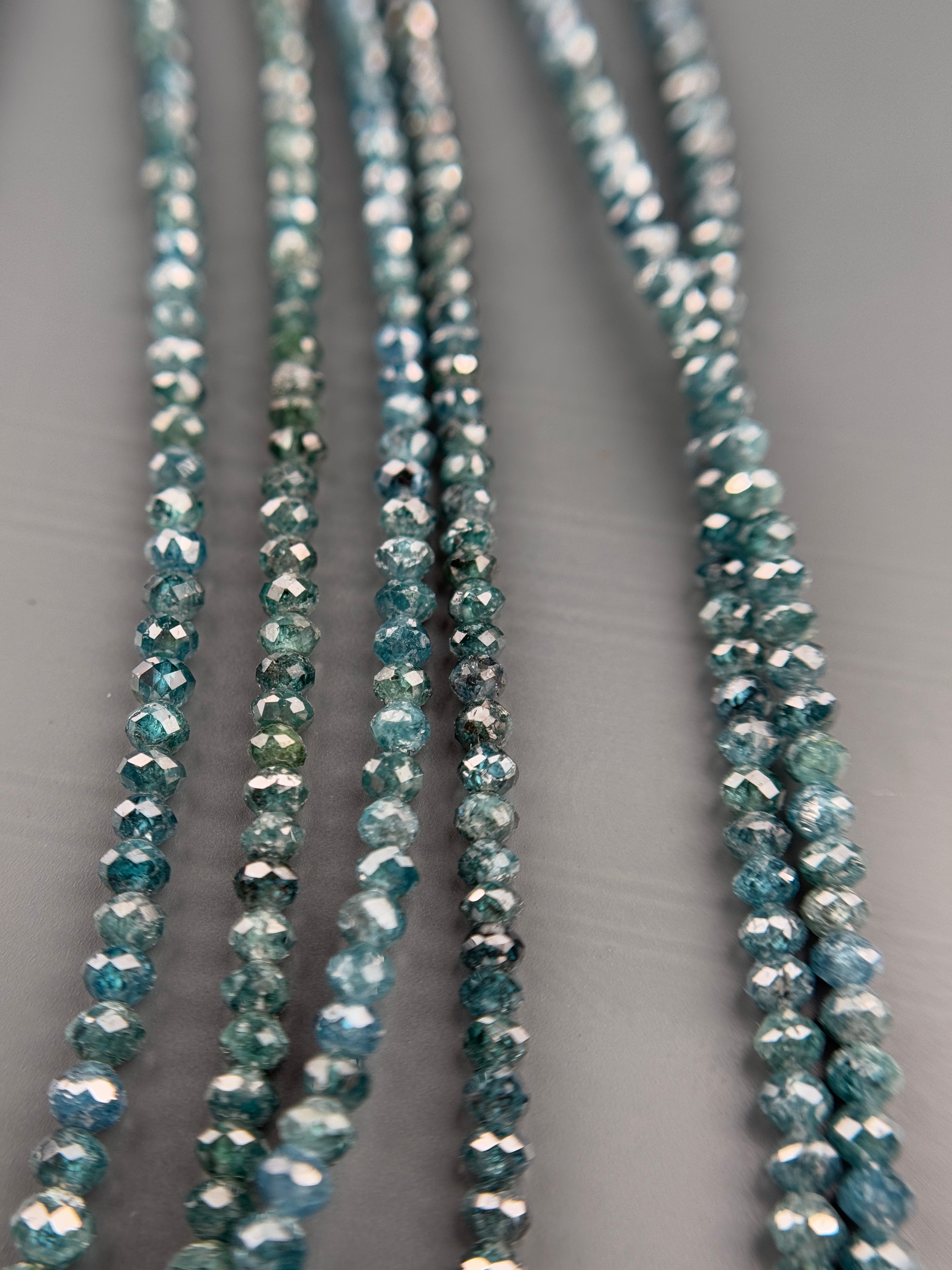 2 to 2.5 MM Round Beads Rose Cut Blue Natural Minimal Diamond
