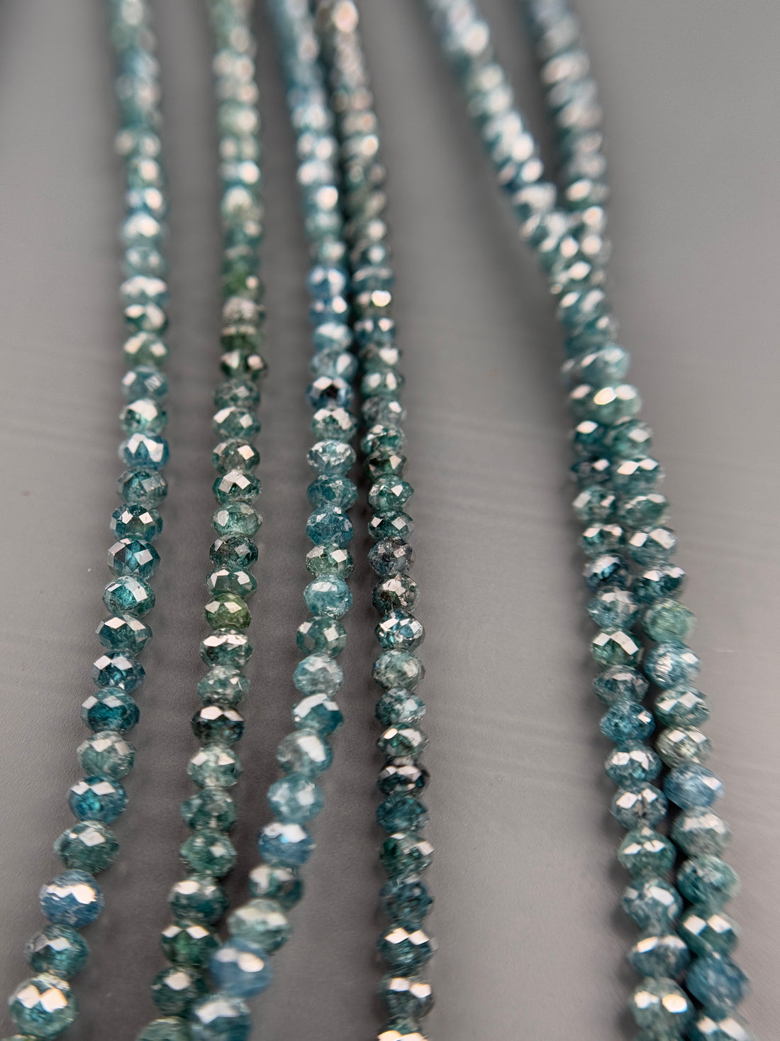 2 to 2.5 MM Round Beads Rose Cut Blue Natural Minimal Diamond