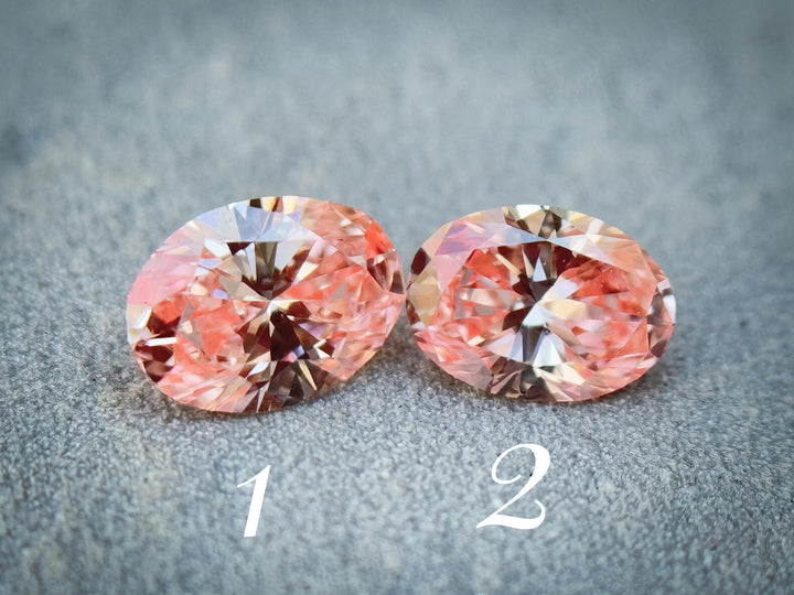 0.45 Ct Oval Brilliant Cut Pink Lab Grown Diamond