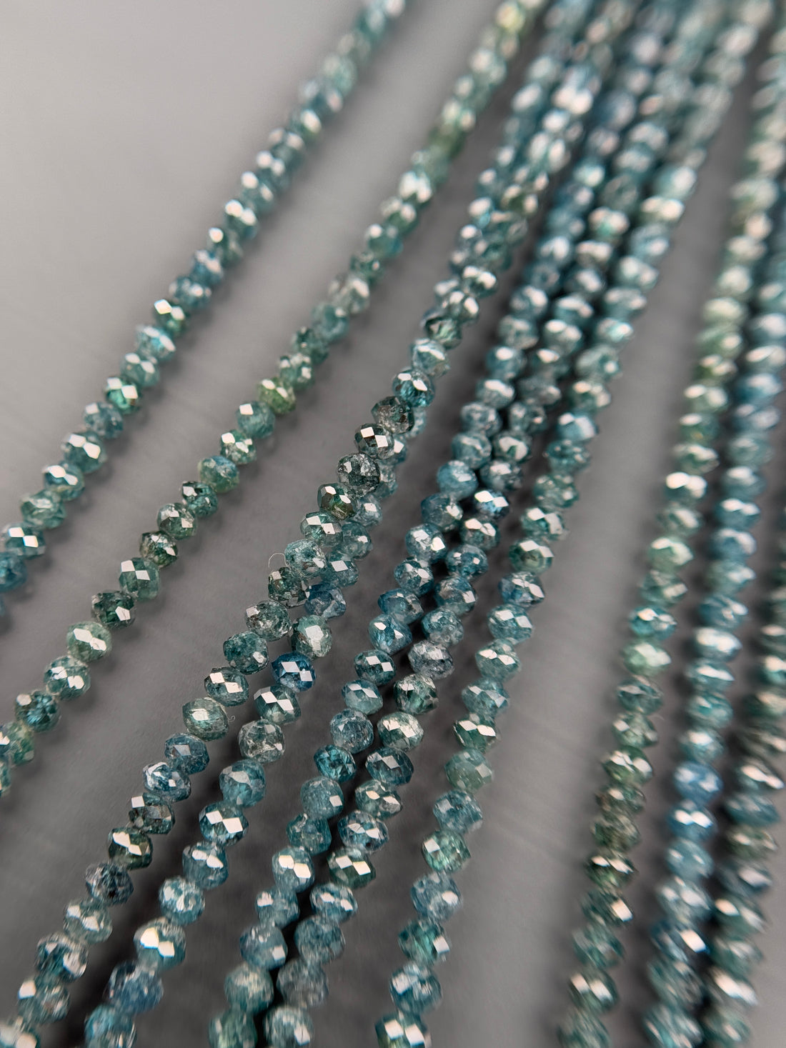 2 to 2.5 MM Round Beads Rose Cut Blue Natural Minimal Diamond