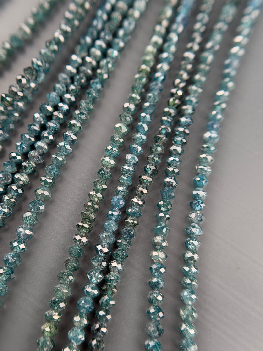 2 to 2.5 MM Round Beads Rose Cut Blue Natural Minimal Diamond