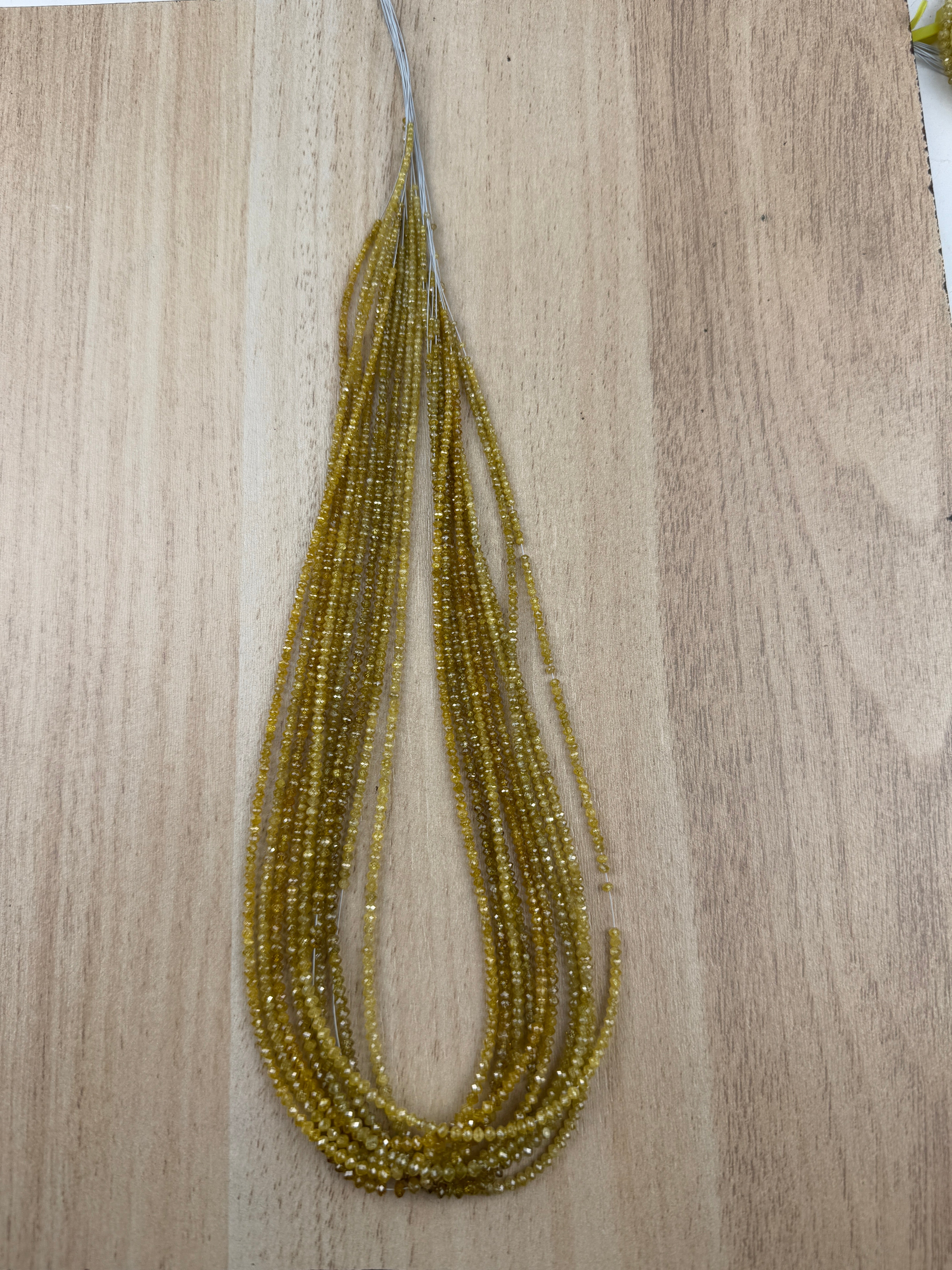 2 to 2.5 MM Round Beads Rose Cut Yellow Natural Minimal Diamond