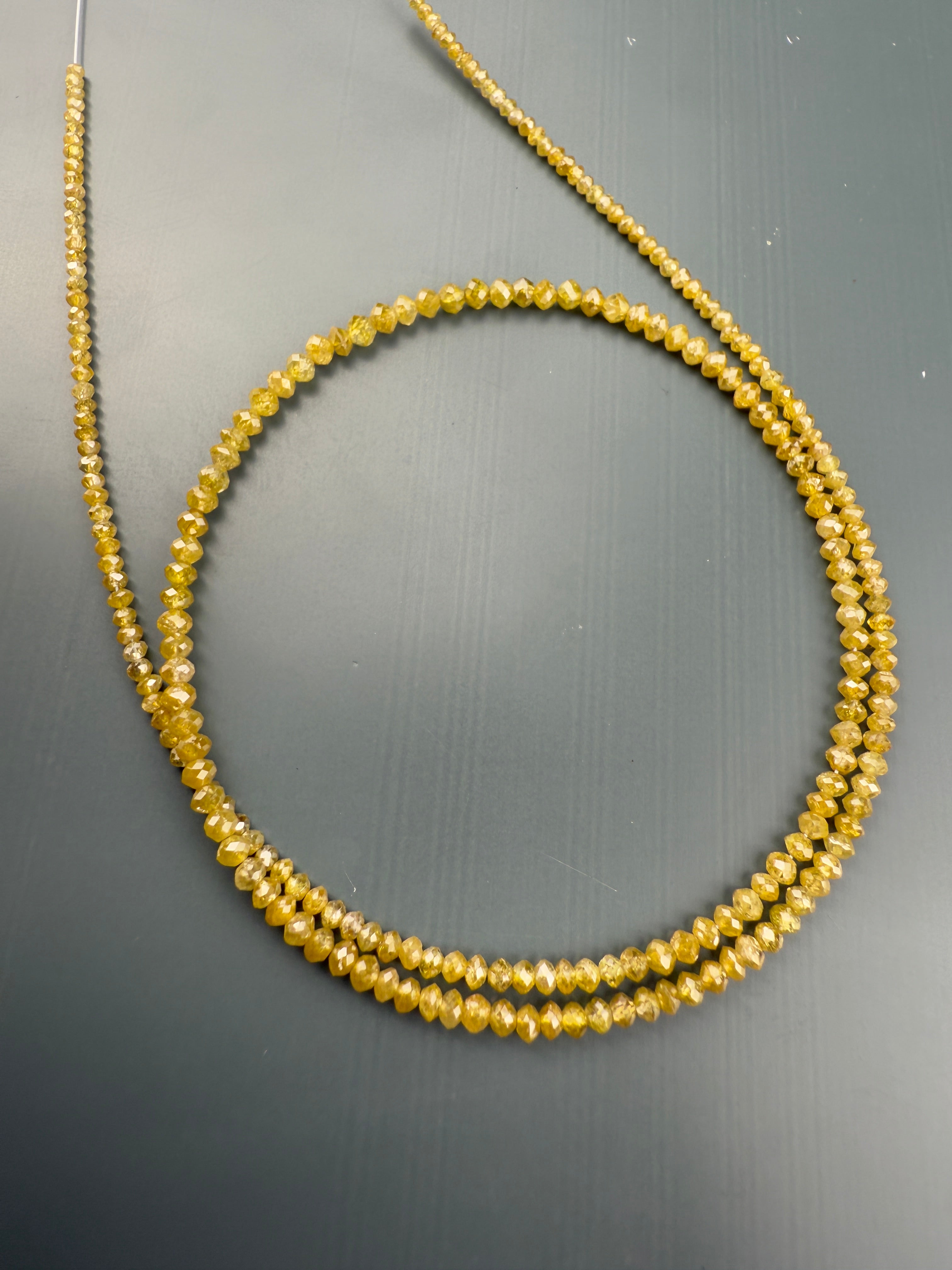 2 to 2.5 MM Round Beads Rose Cut Yellow Natural Polished Diamond