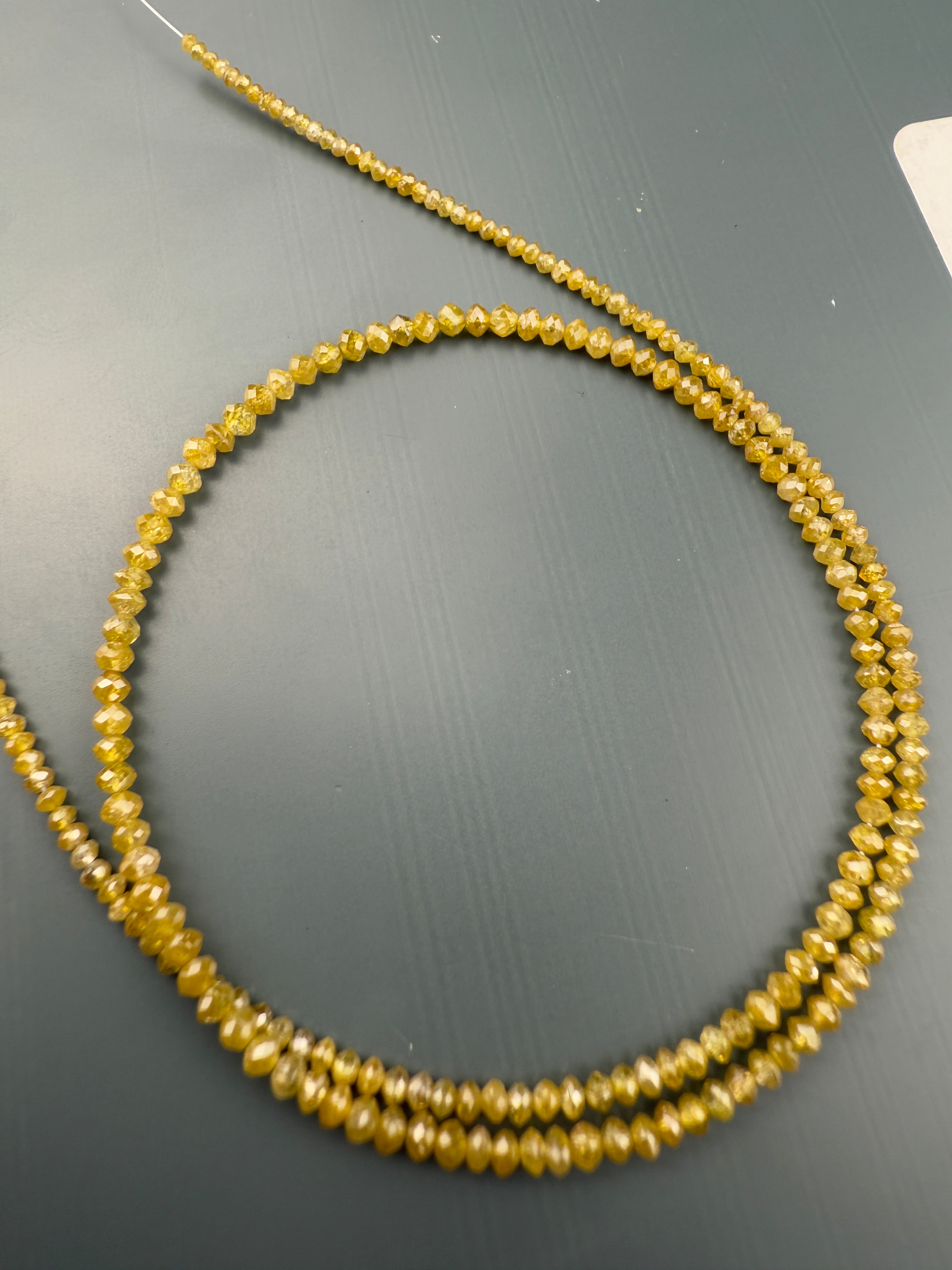 2 to 2.5 MM Round Beads Rose Cut Yellow Natural Polished Diamond