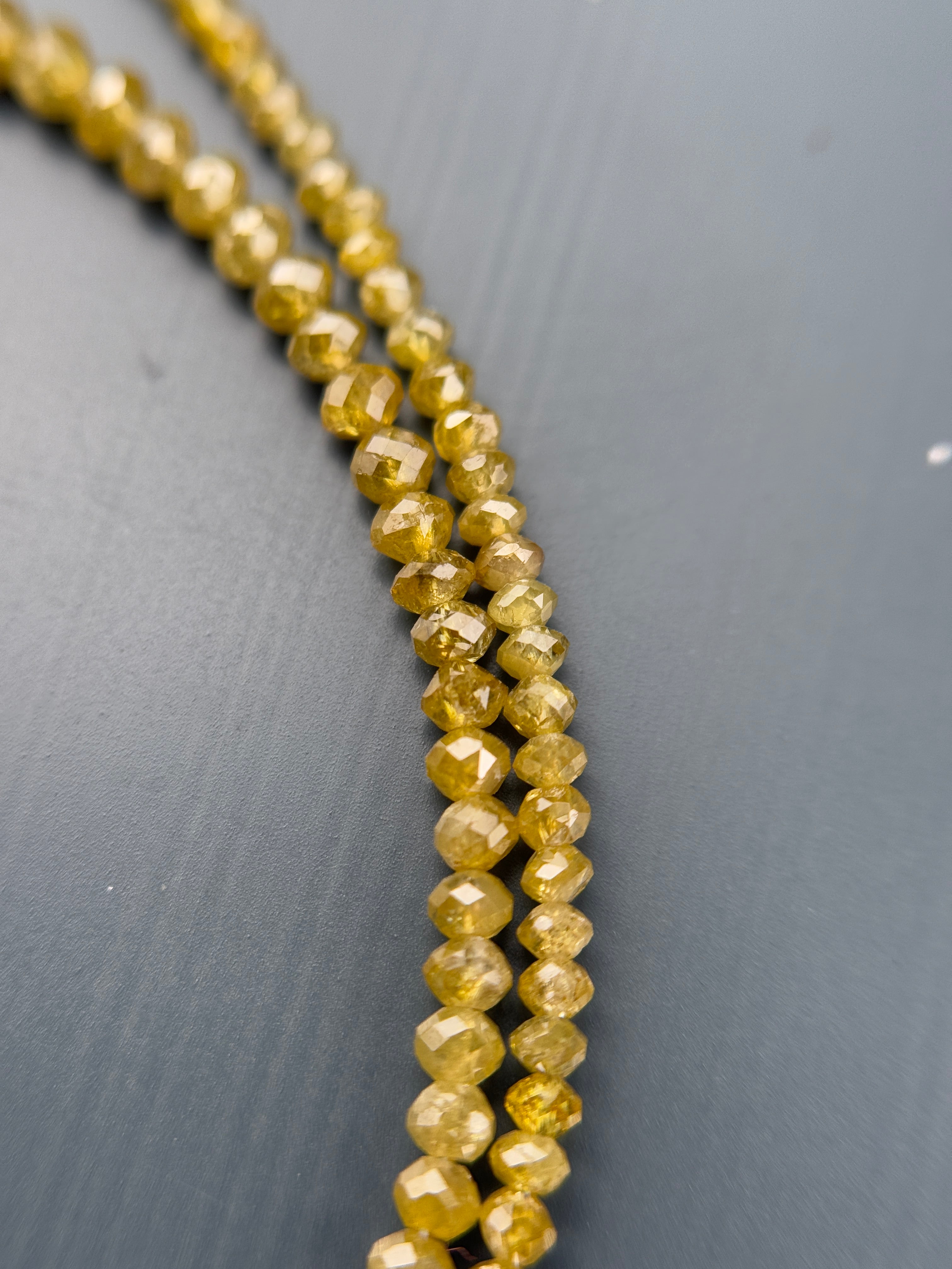 2 to 2.5 MM Round Beads Rose Cut Yellow Natural Polished Diamond
