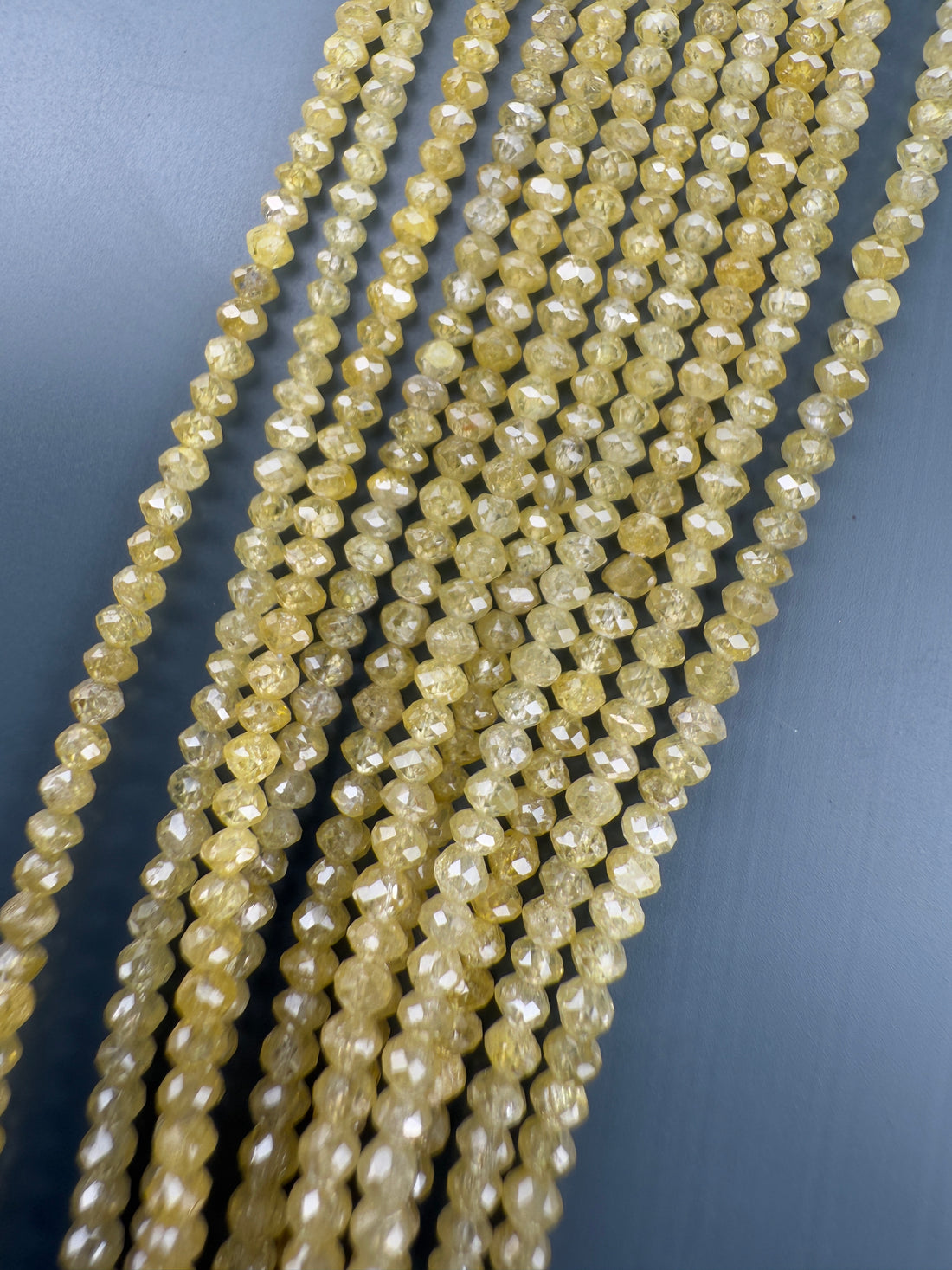 2 to 2.5 MM Round Beads Rose Cut Light Yellow Natural Minimal Diamond