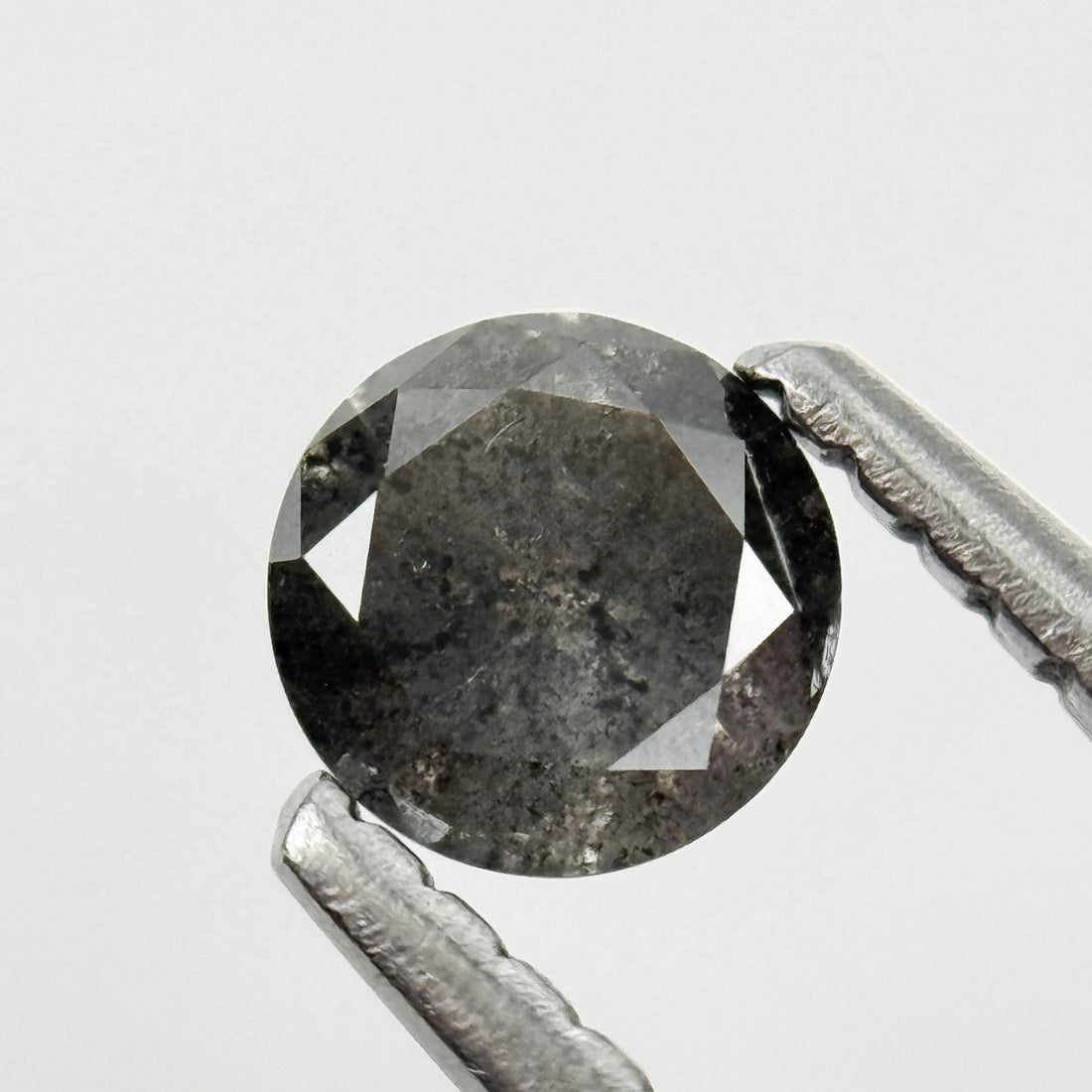 0.30 Ct Round Brilliant Cut Grey Natural Galaxy Diamond