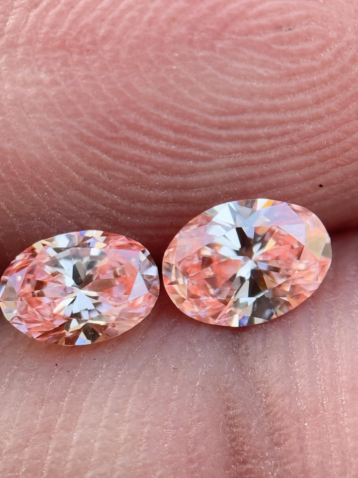 0.45 Ct Oval Brilliant Cut Pink Lab Grown Diamond