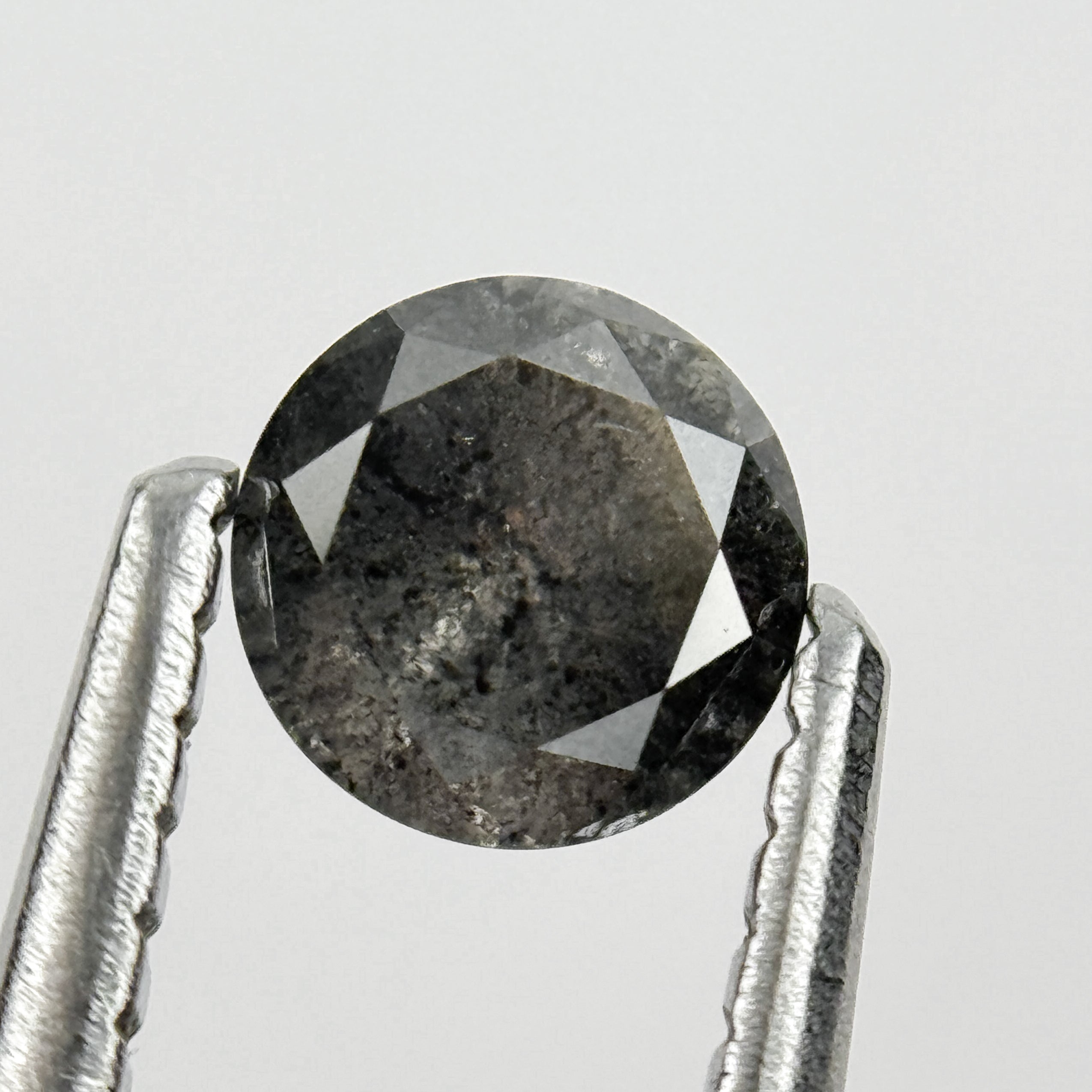 0.30 Ct Round Brilliant Cut Grey Natural Galaxy Diamond