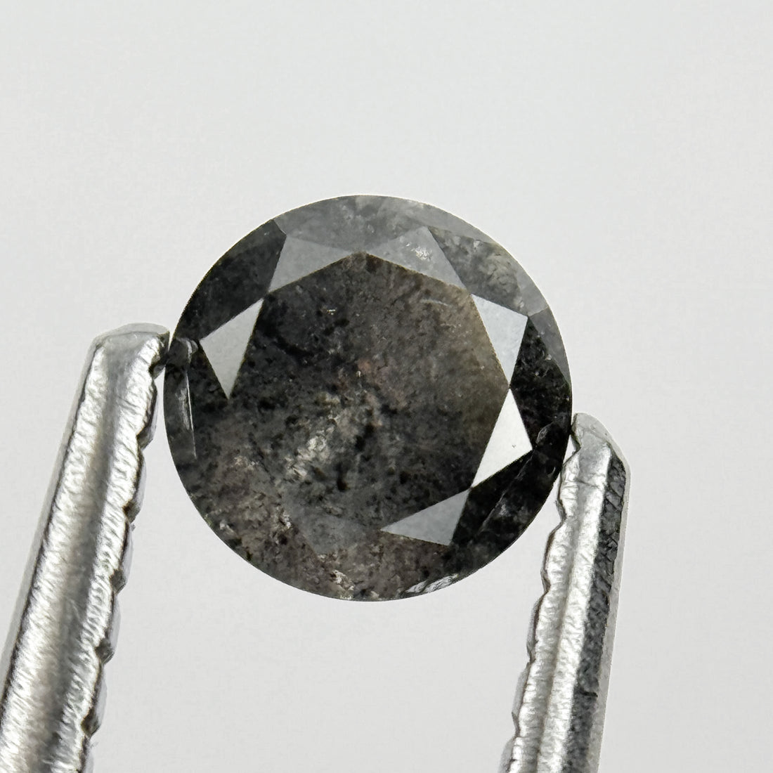 0.30 Ct Round Brilliant Cut Grey Natural Galaxy Diamond