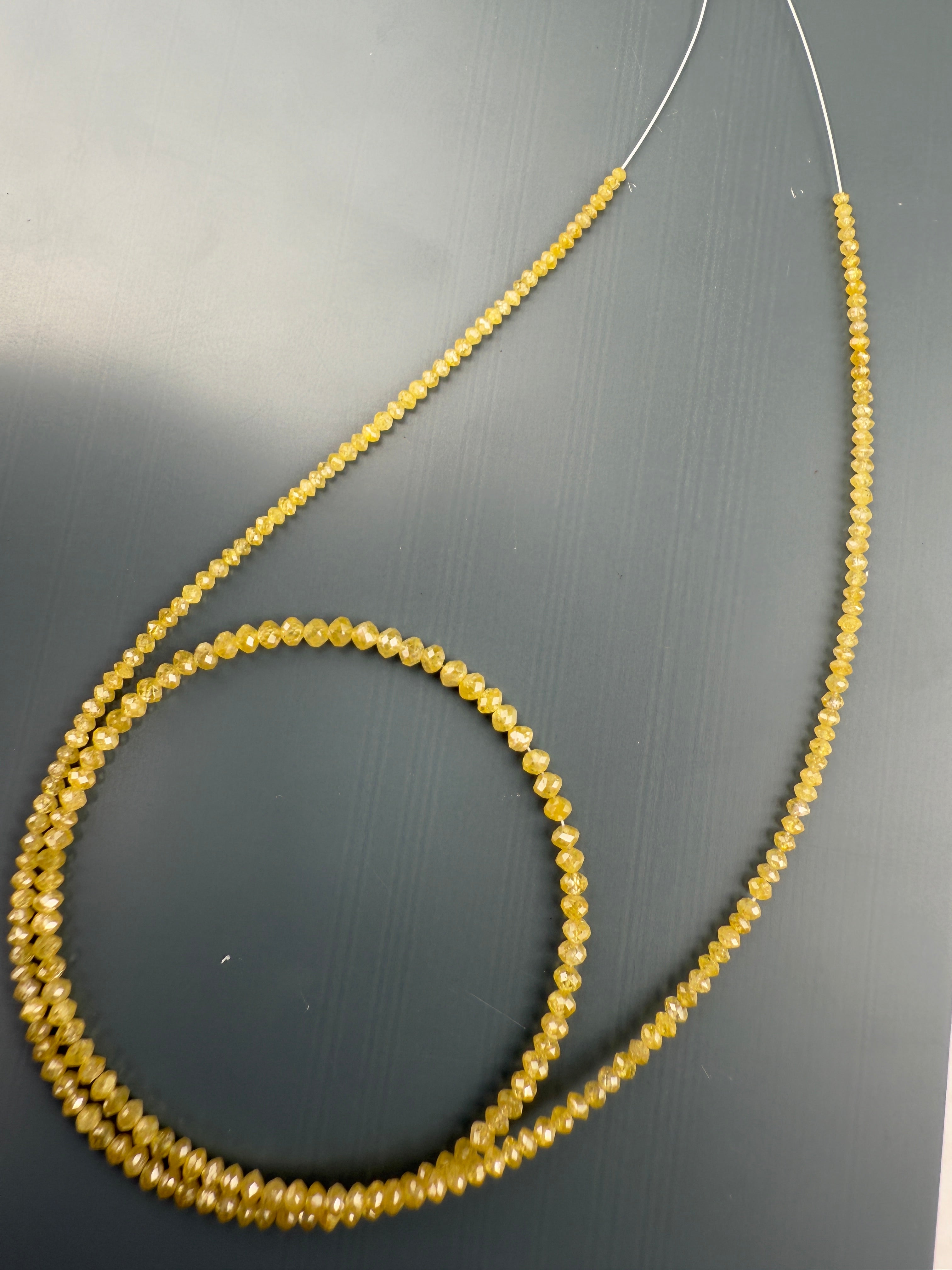 2 to 2.5 MM Round Beads Rose Cut Light Yellow Natural Polished Diamond