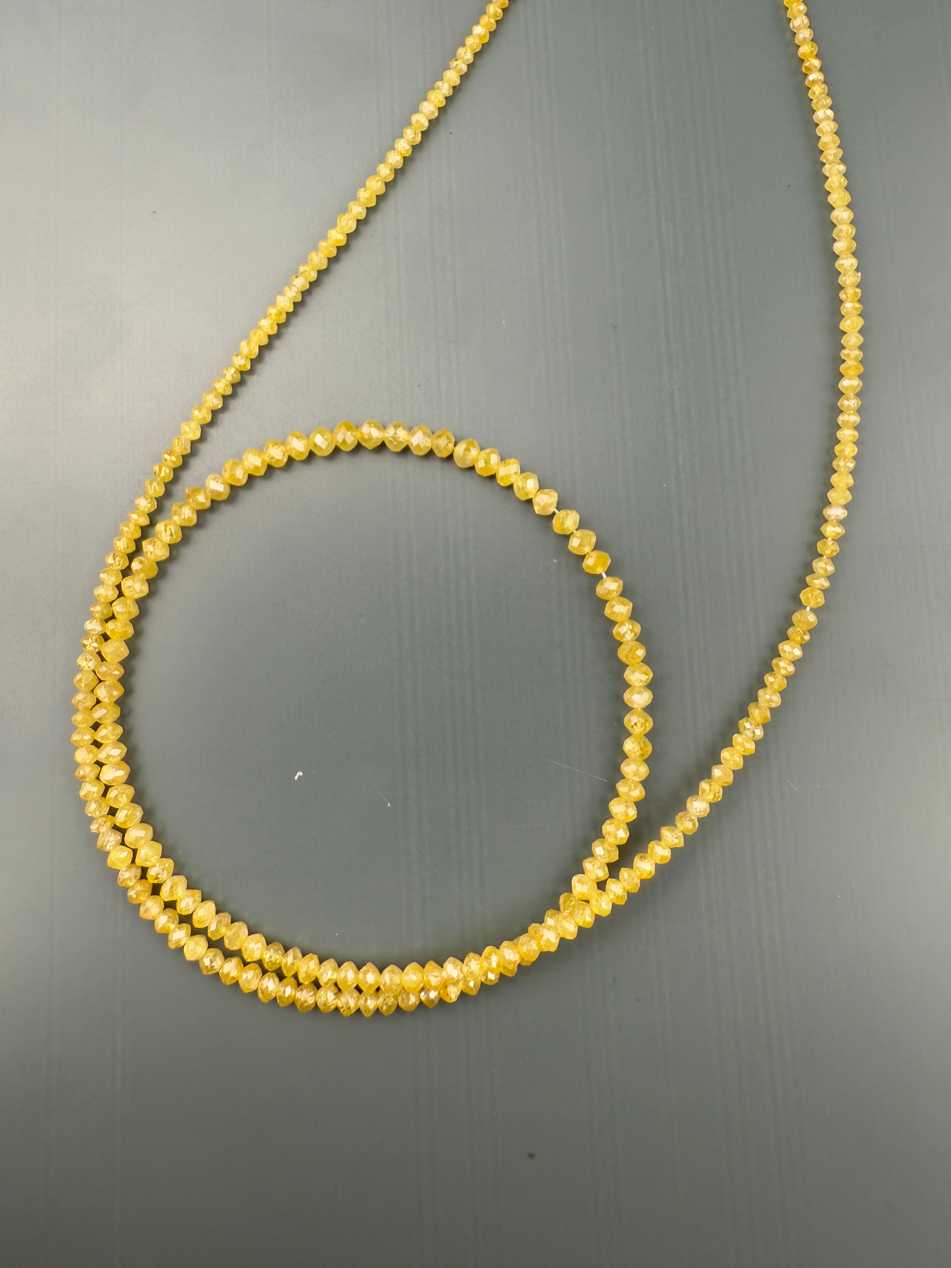 2 to 2.5 MM Round Beads Rose Cut Light Yellow Natural Polished Diamond