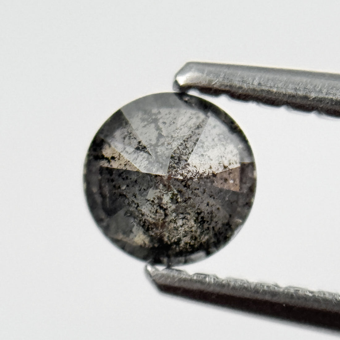 0.30 Ct Round Brilliant Cut Grey Natural Galaxy Diamond