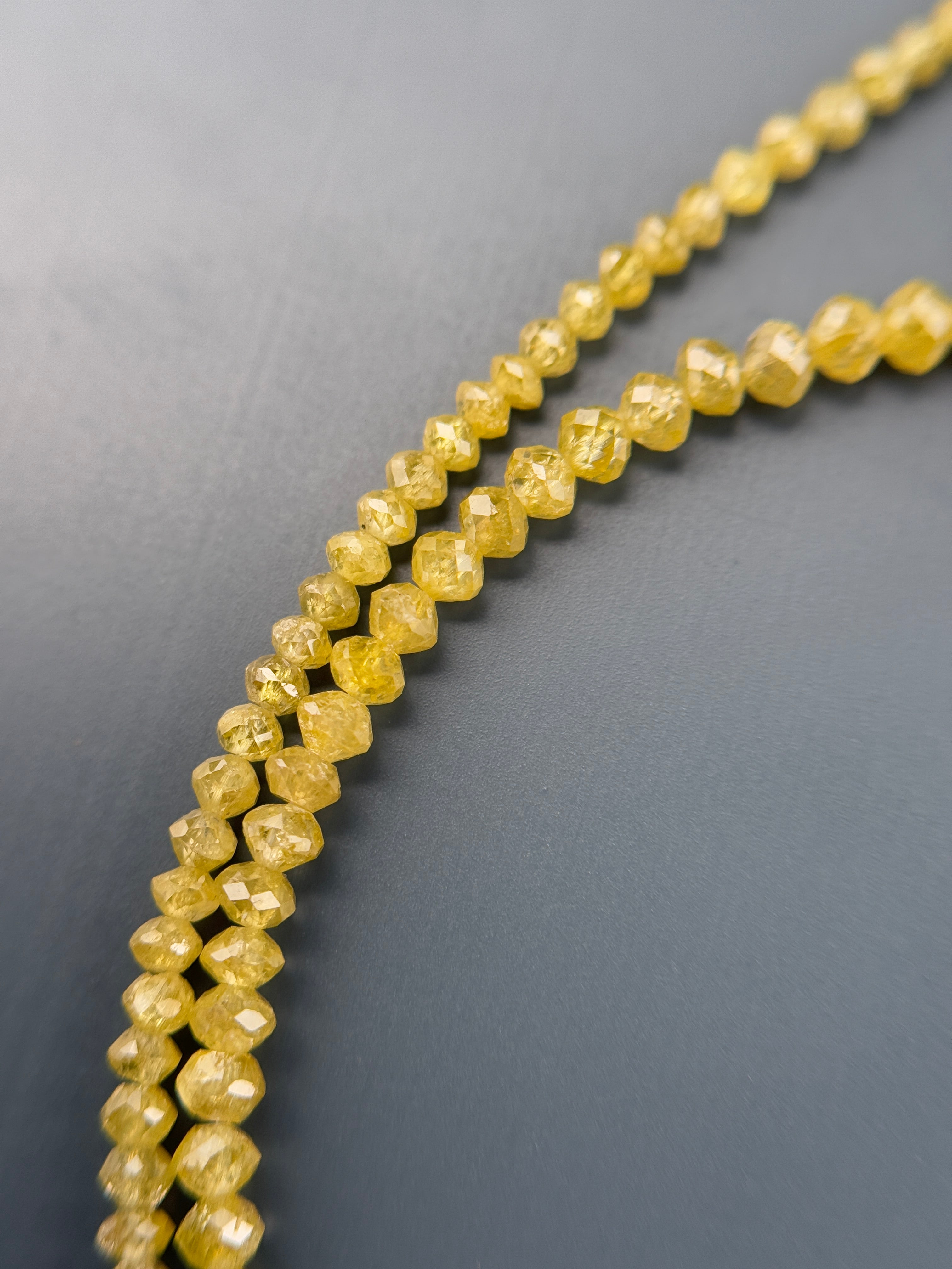 2 to 2.5 MM Round Beads Rose Cut Light Yellow Natural Polished Diamond