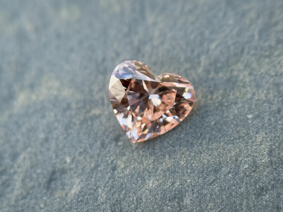 0.23 Ct Heart Rose Cut Grey Natural Salt and Pepper Diamond
