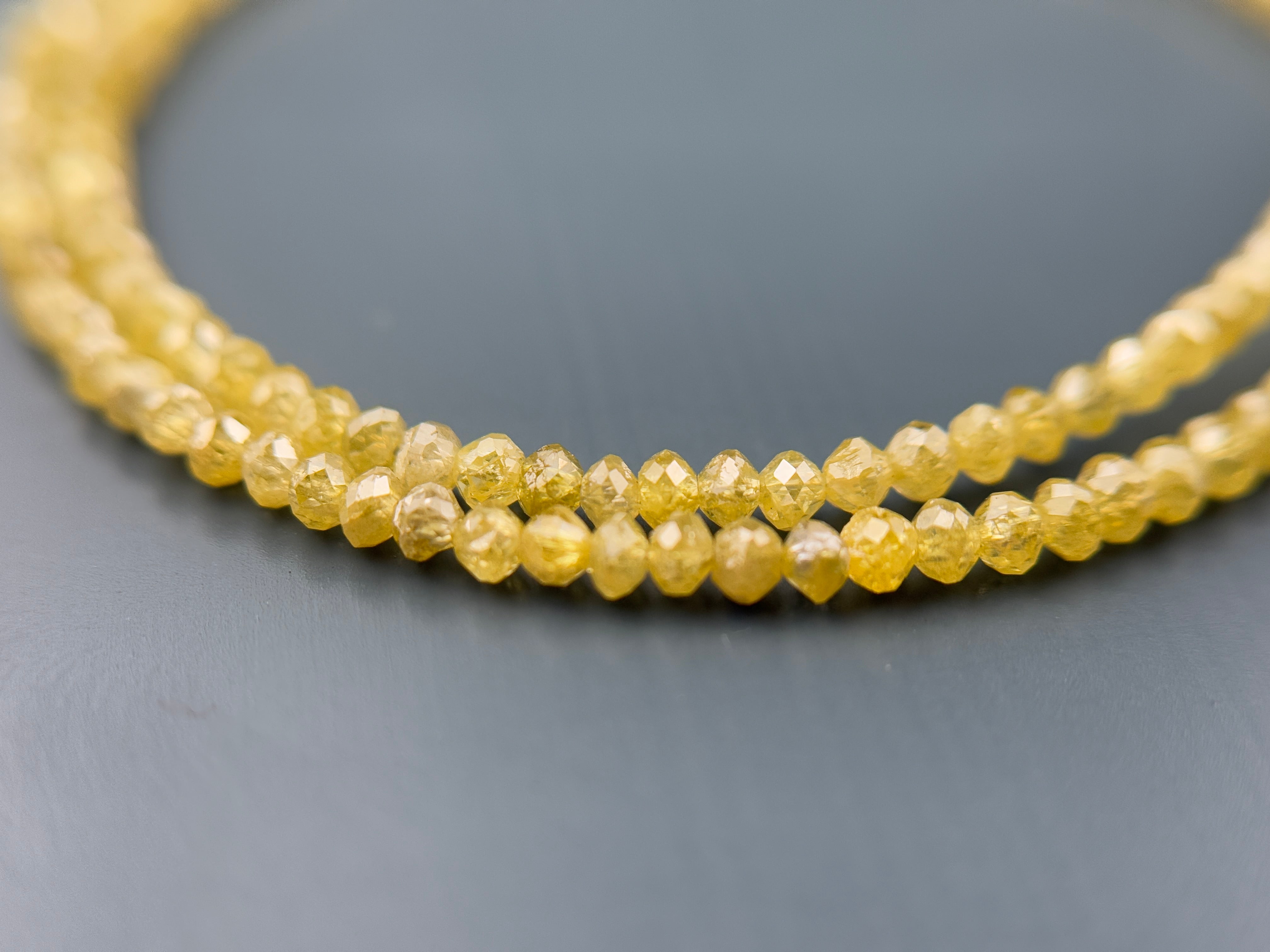2 to 2.5 MM Round Beads Rose Cut Light Yellow Natural Polished Diamond