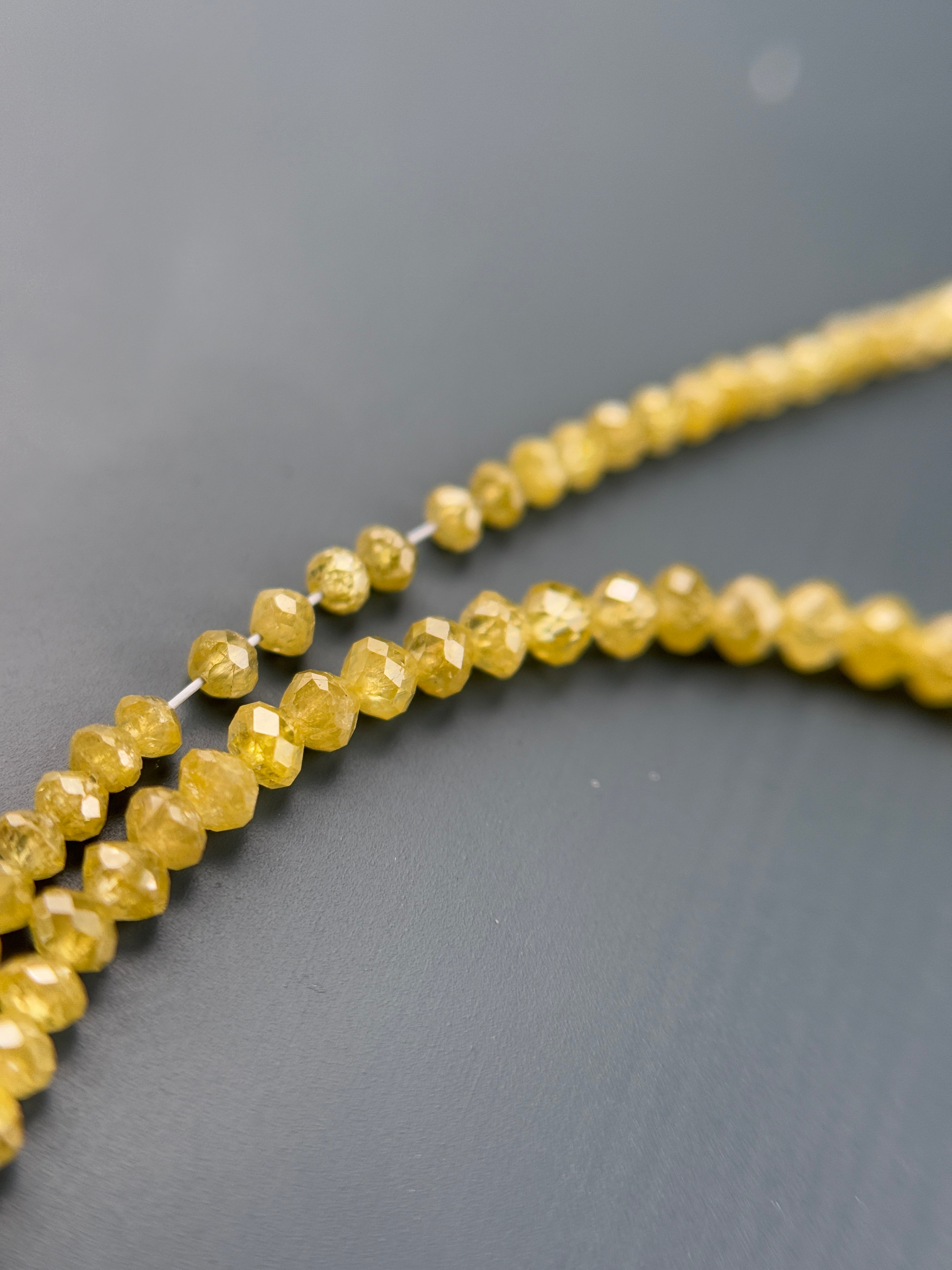 2 to 2.5 MM Round Beads Rose Cut Light Yellow Natural Polished Diamond
