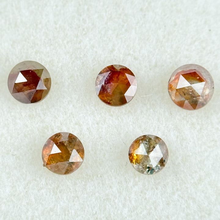 0.15 Ct Round Rose Cut Reddish Natural Fancy Diamond