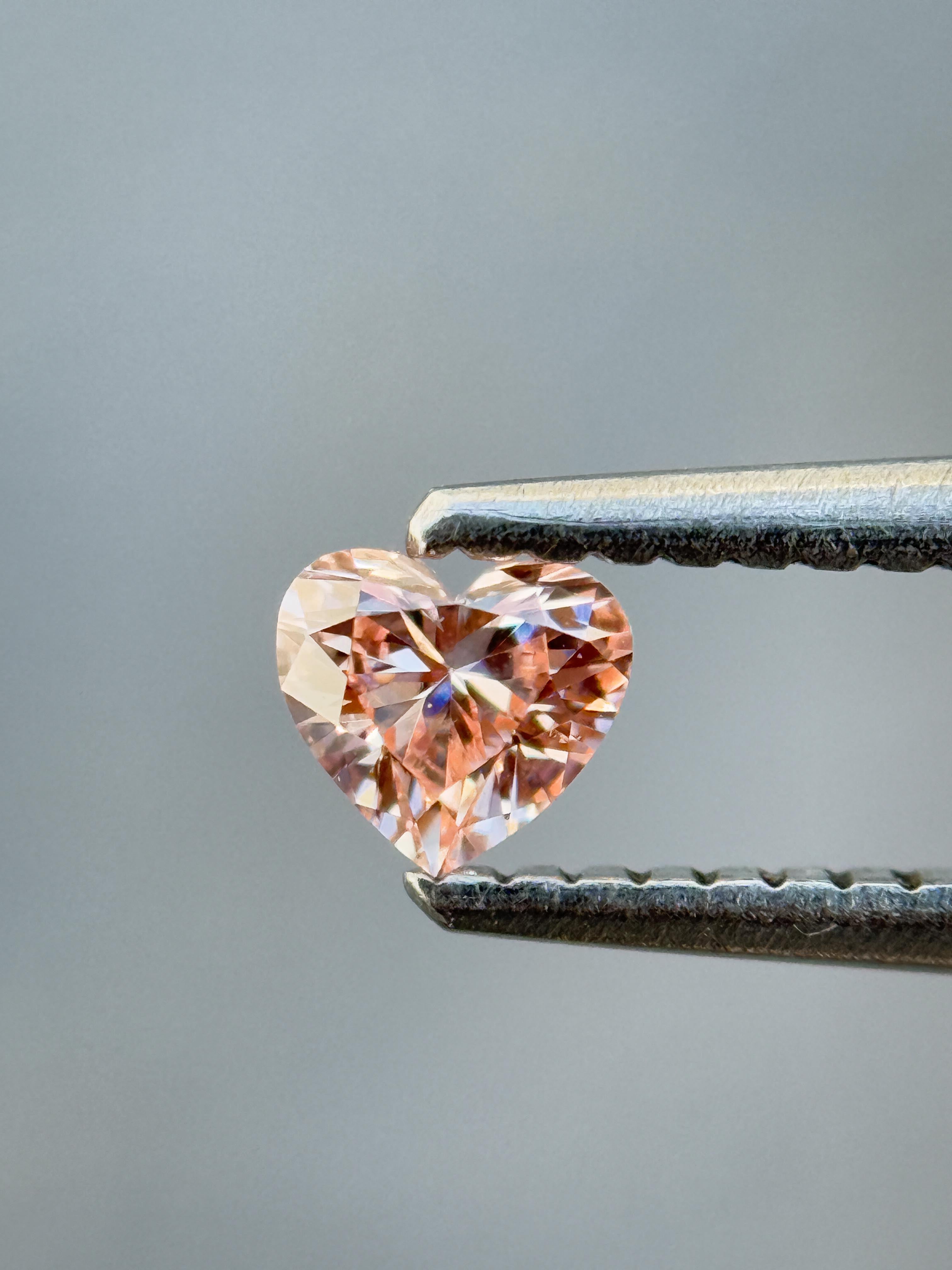 0.23 Ct Heart Rose Cut Grey Natural Salt and Pepper Diamond