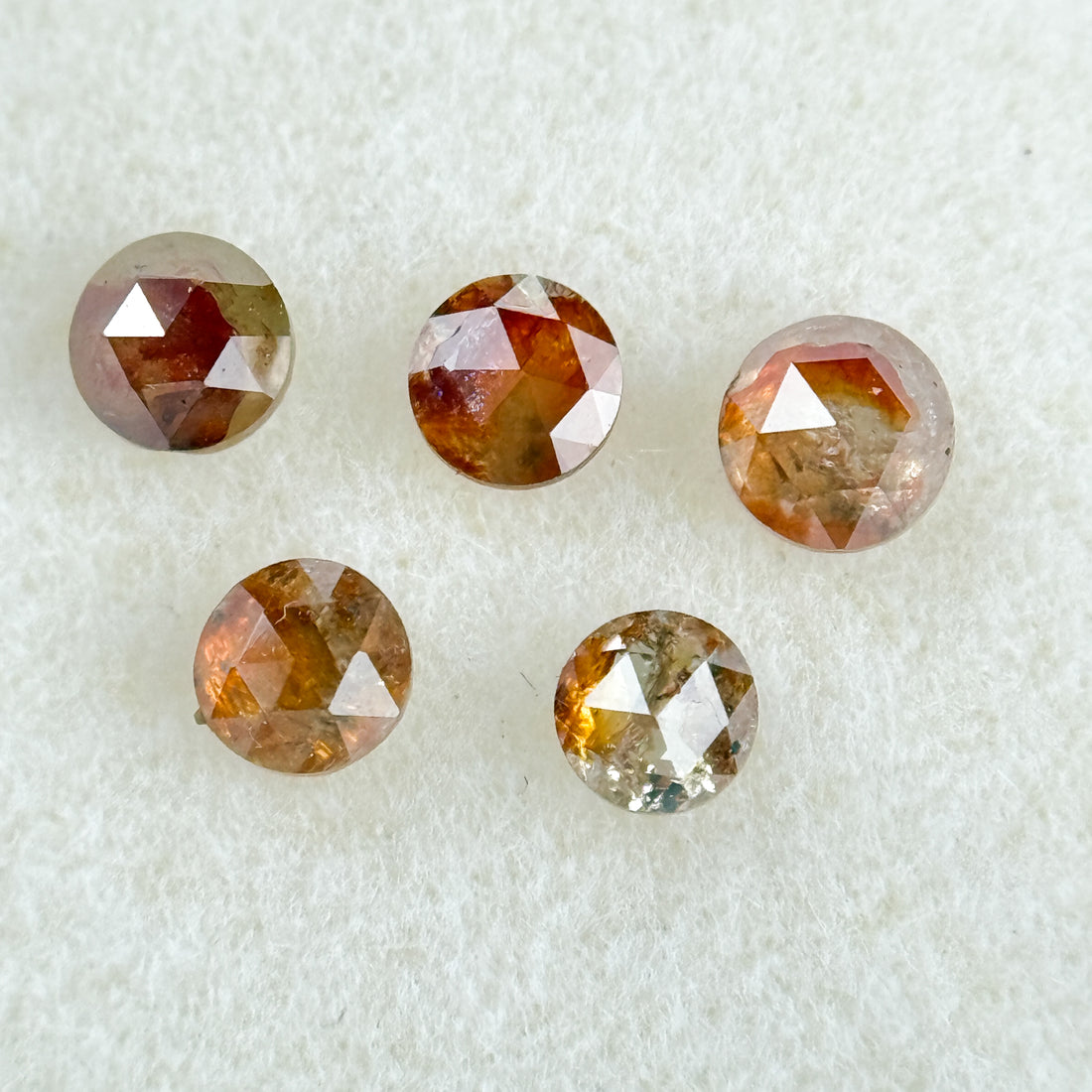 0.15 Ct Round Rose Cut Reddish Natural Fancy Diamond