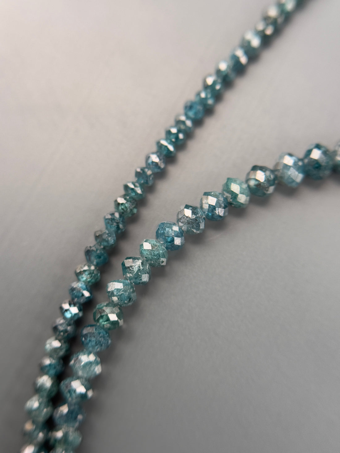 2 to 2.5 MM Round Beads Rose Cut Light Blue Natural Polished Diamond