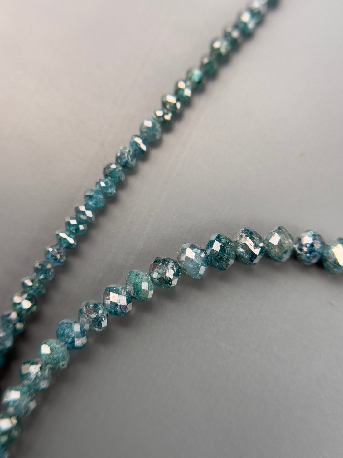2 to 2.5 MM Round Beads Rose Cut Light Blue Natural Polished Diamond